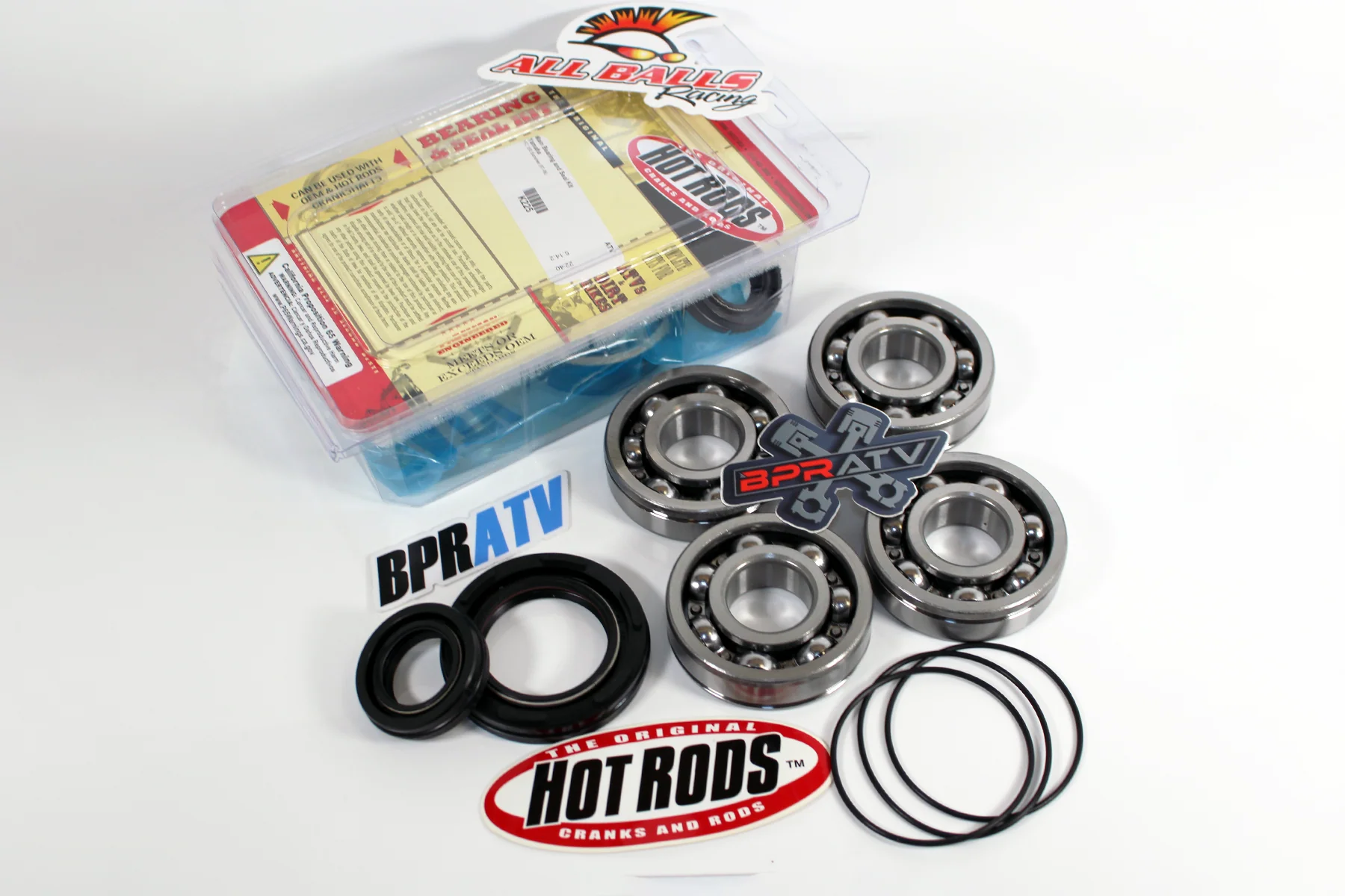 Banshee 350 Hot Rods 4001 Crankshaft Rebuild Kit Crank Main Bearings & Seal Kit - Image 2