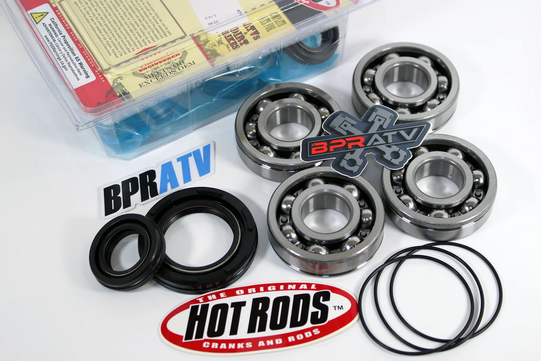 Banshee 350 Hot Rods 4001 Crankshaft Rebuild Kit Crank Main Bearings & Seal Kit - Image 8