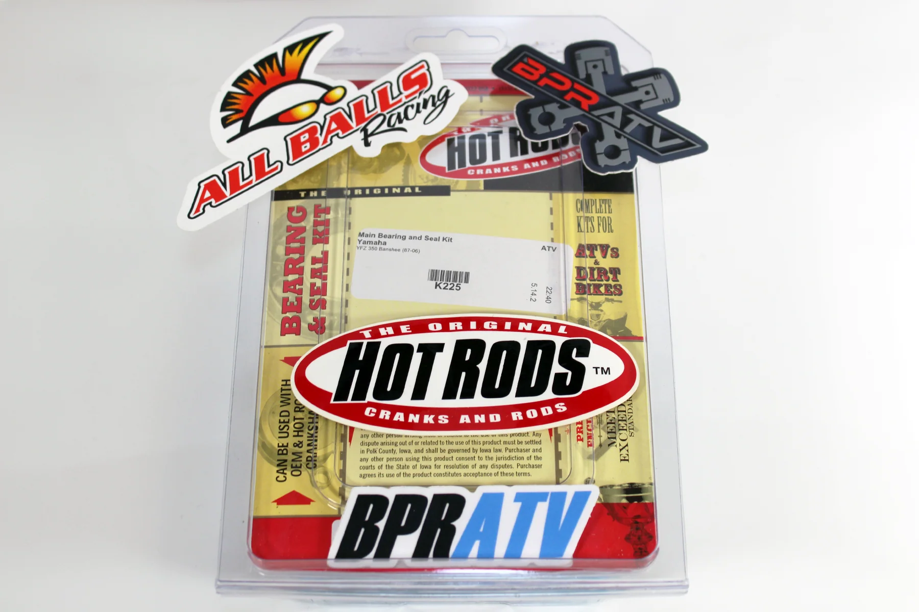 Banshee 350 Hot Rods 4111 +4 mil Crankshaft Rebuild Kit Main Bearings & Seal Kit - Image 14