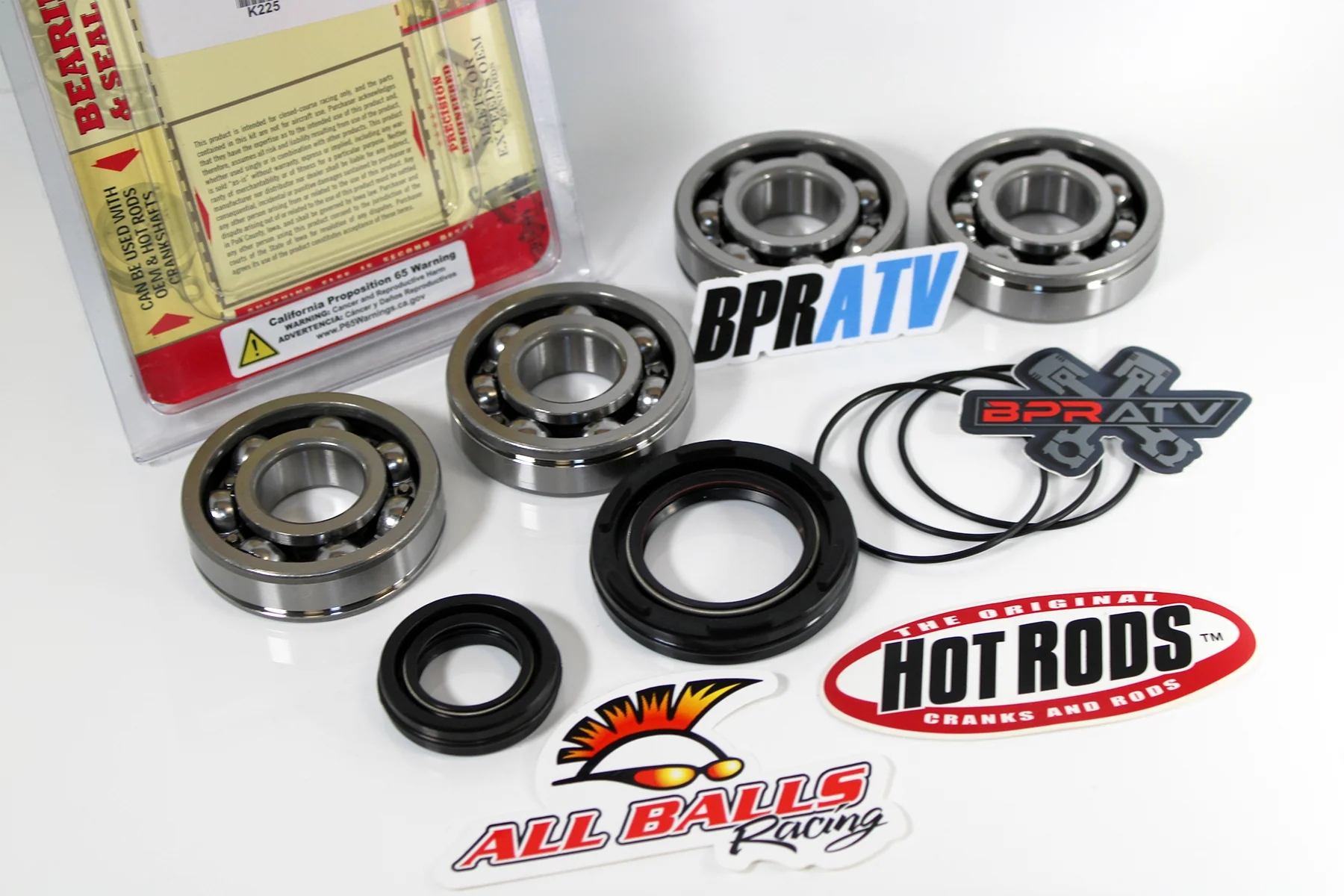Banshee 350 Hot Rods 4111 +4 mil Crankshaft Rebuild Kit Main Bearings & Seal Kit - Image 15