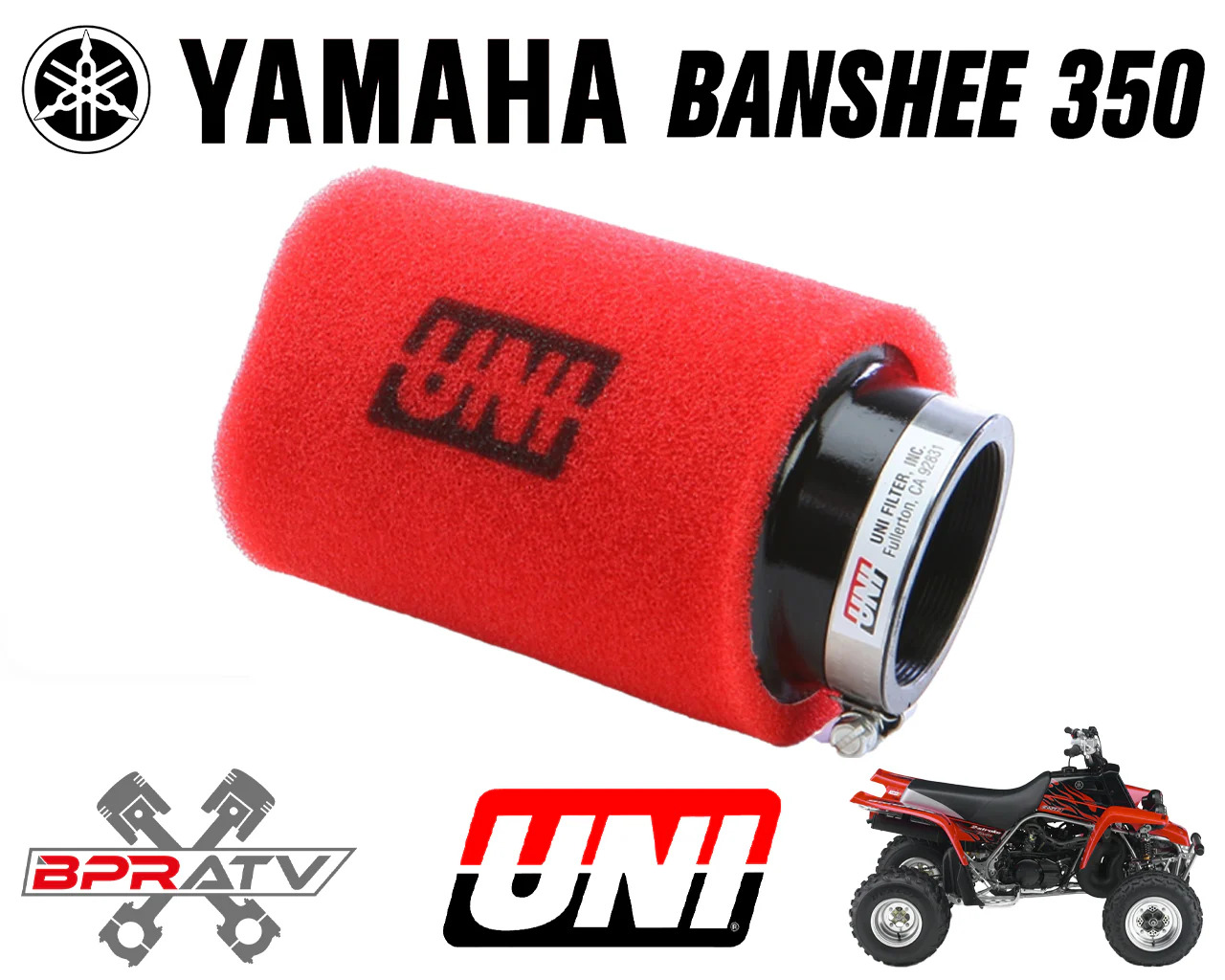 Banshee 350 Keihin PWK PJ Mikuni 33 34 35 36mm Carb UNI Air Filter Pods Set of 2 - Image 8