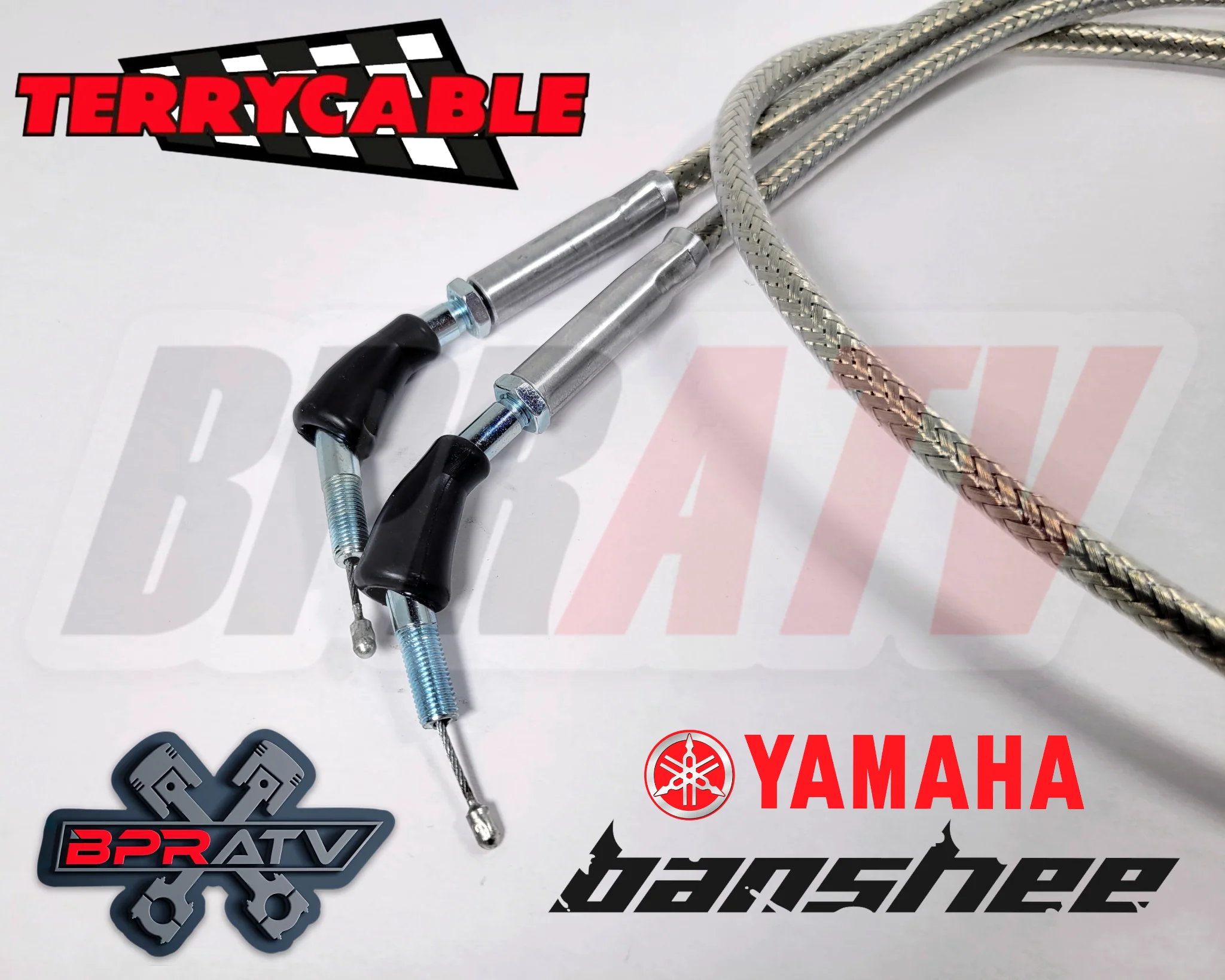Banshee 350 Terry Steel Braided Dual Thumb Throttle Cable PWK PJ Carbs 28-41mm - Image 3