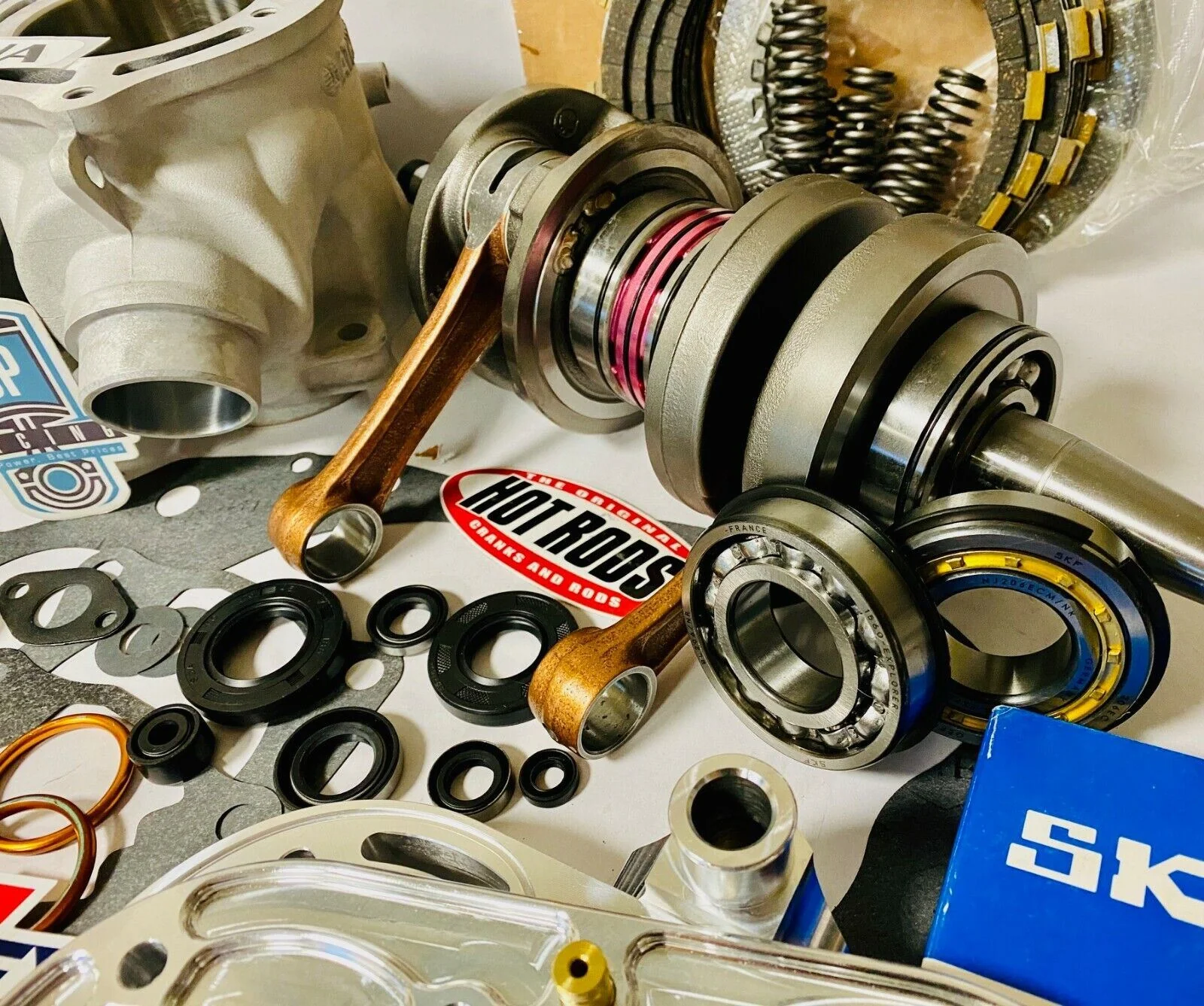Banshee 421 Serval Cub Complete Motor Engine Top Bottom Assembly Pipes Carbs Kit - Image 6