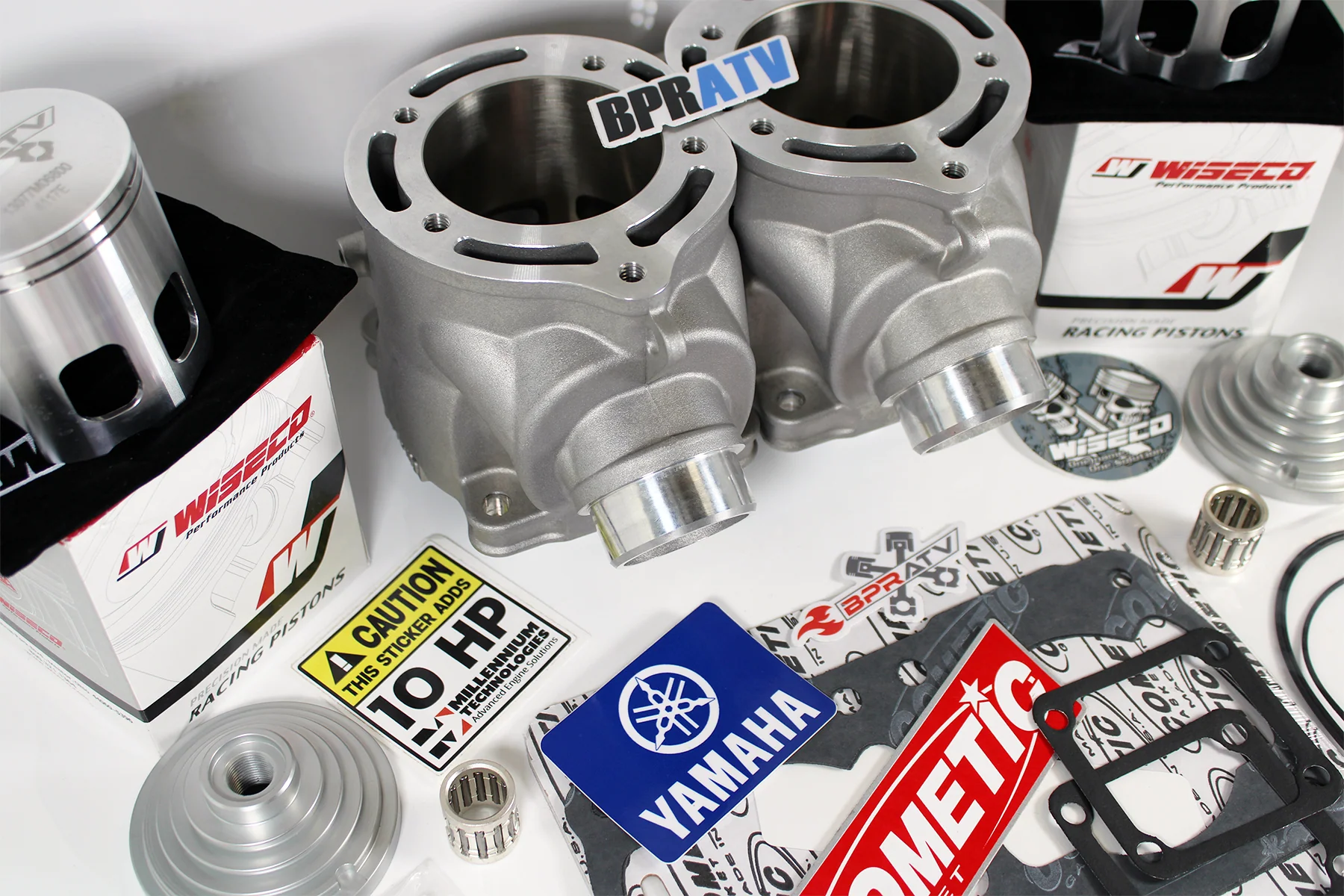 Banshee 421cc ARES 68mm Cylinders Wiseco Pistons Athena Style Ported Top End Kit - Image 16