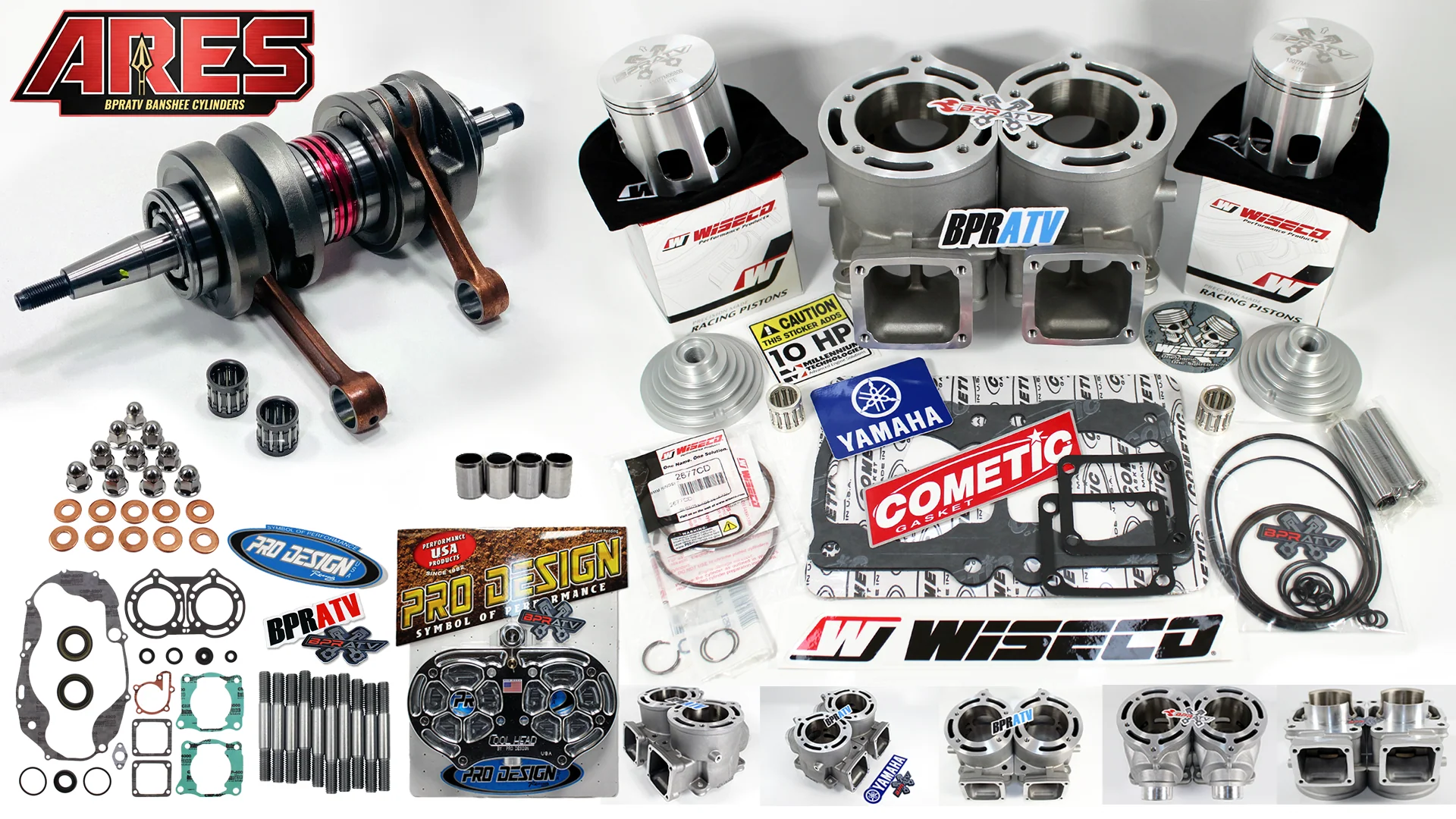 Yamaha Banshee 421cc ARES Stroker Kit Athena-Style Cylinder Wiseco Piston & Head - Image 23