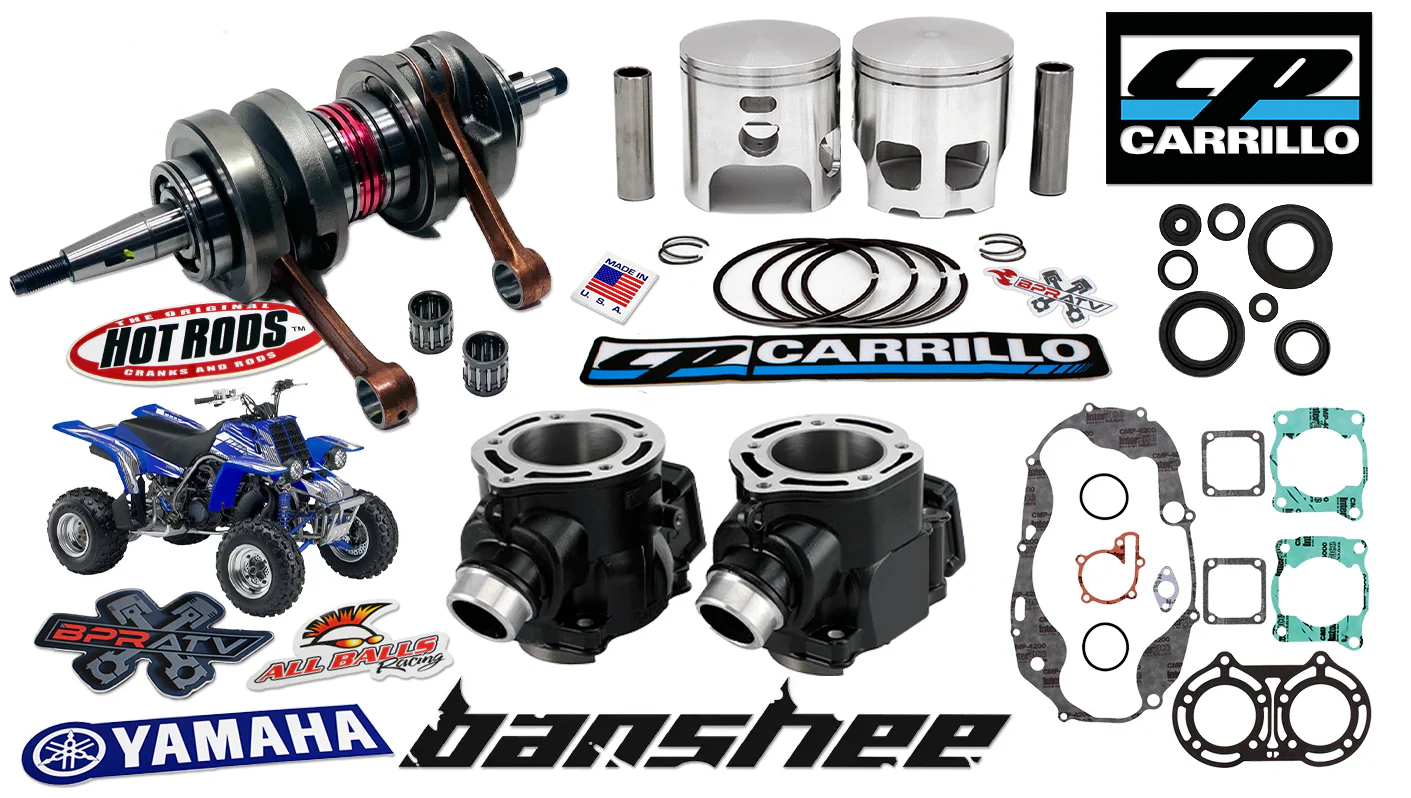 Banshee 64mm Stock Bore Engine Rebuild Kit CP Pistons Hot Rods Crank Gaskets Set - Image 19