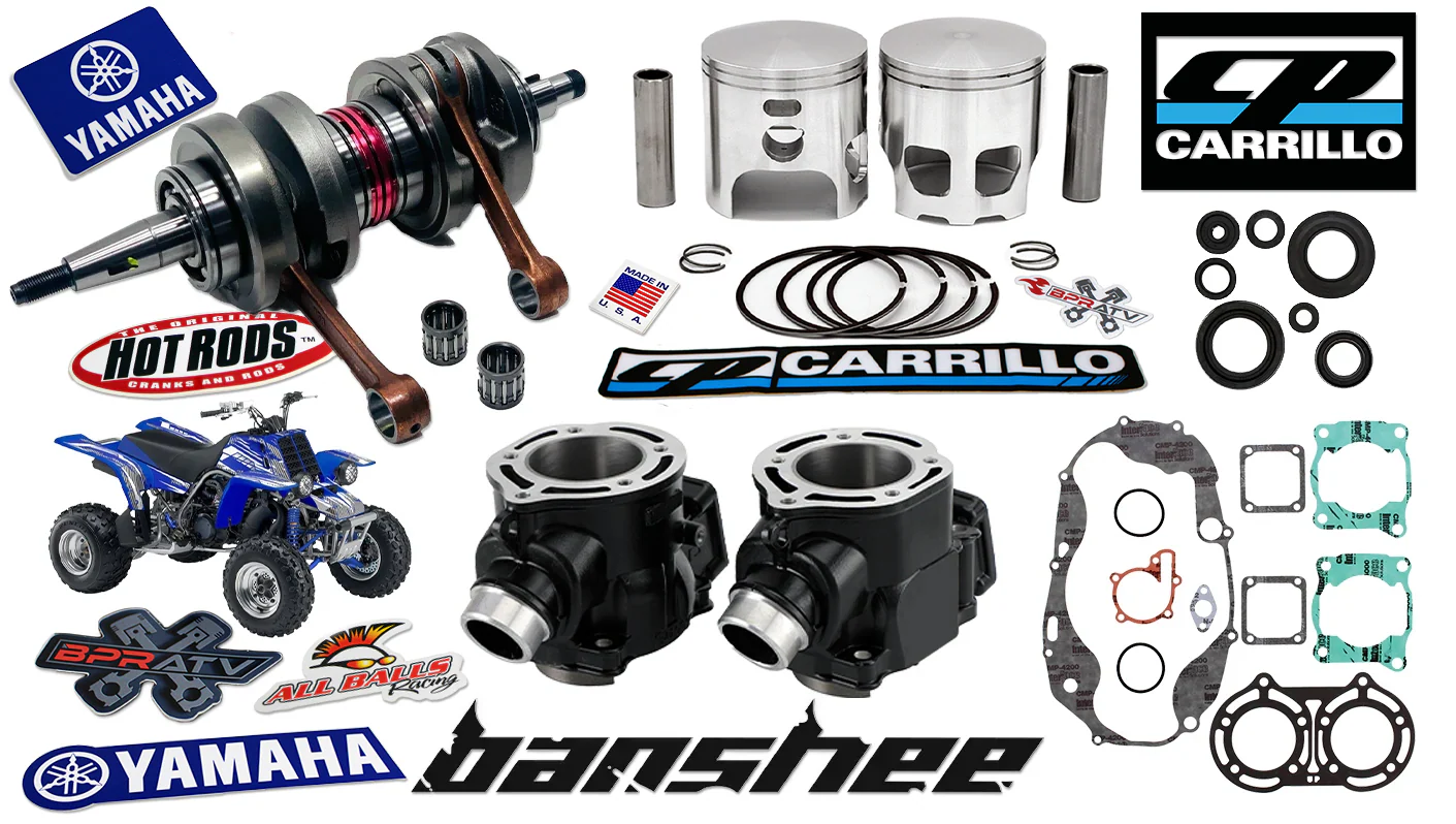 Banshee 64mm Stock Cylinders Engine Rebuild Kit CP-Carrillo Pistons Crank Gasket - Image 3