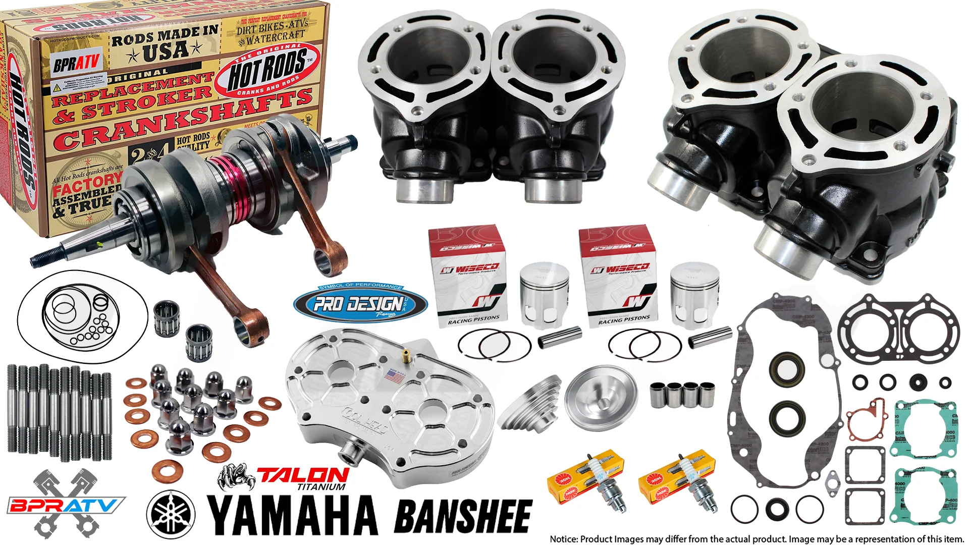Banshee 66mm +2mm Big Bore 409cc Sneaker Stroker Crank Wiseco Pistons Cool Head - Image 4