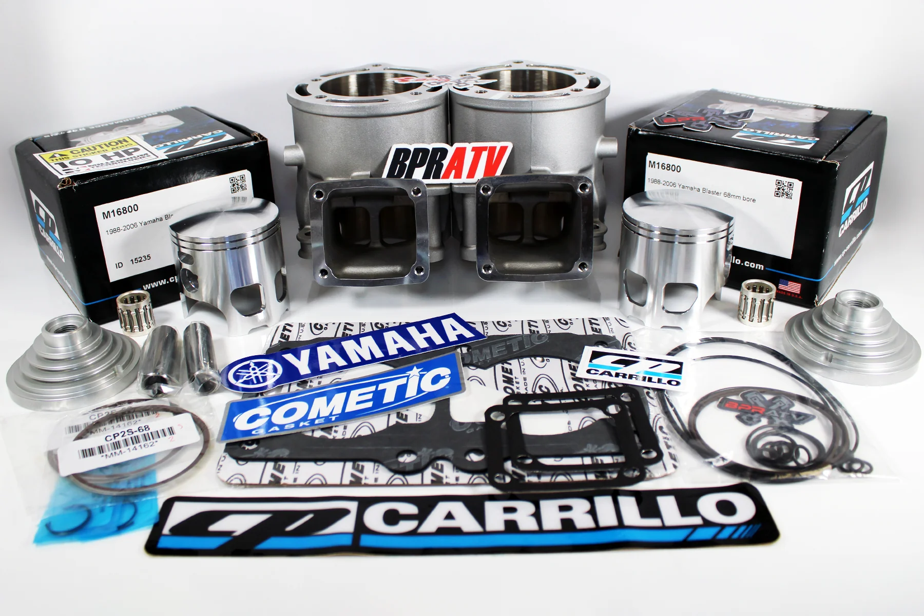 Banshee ARES 68mm Ported Cylinders CP Pistons Athena Style Top End Kit By BPRATV - Image 5