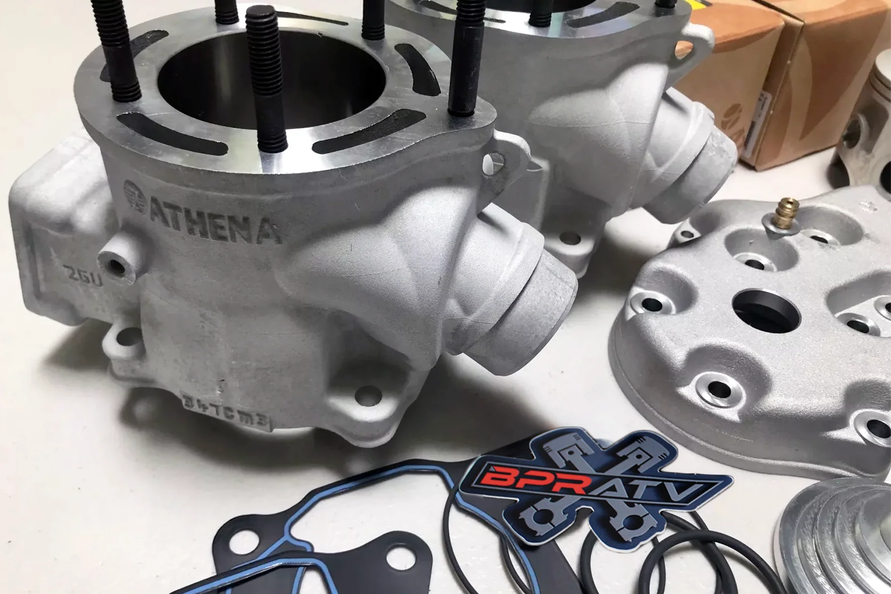 Banshee Athena 68 Big Bore Cylinders Piston Kit Wiseco Crank Bottom End Rebuild - Image 5