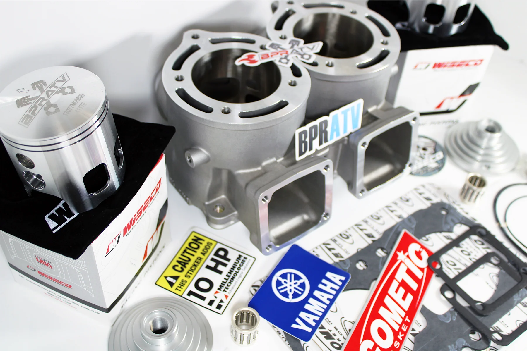Banshee Athena-Style 421cc 68 Big Bore +4 STROKER Cylinders WISECO Pistons Domes - Image 6