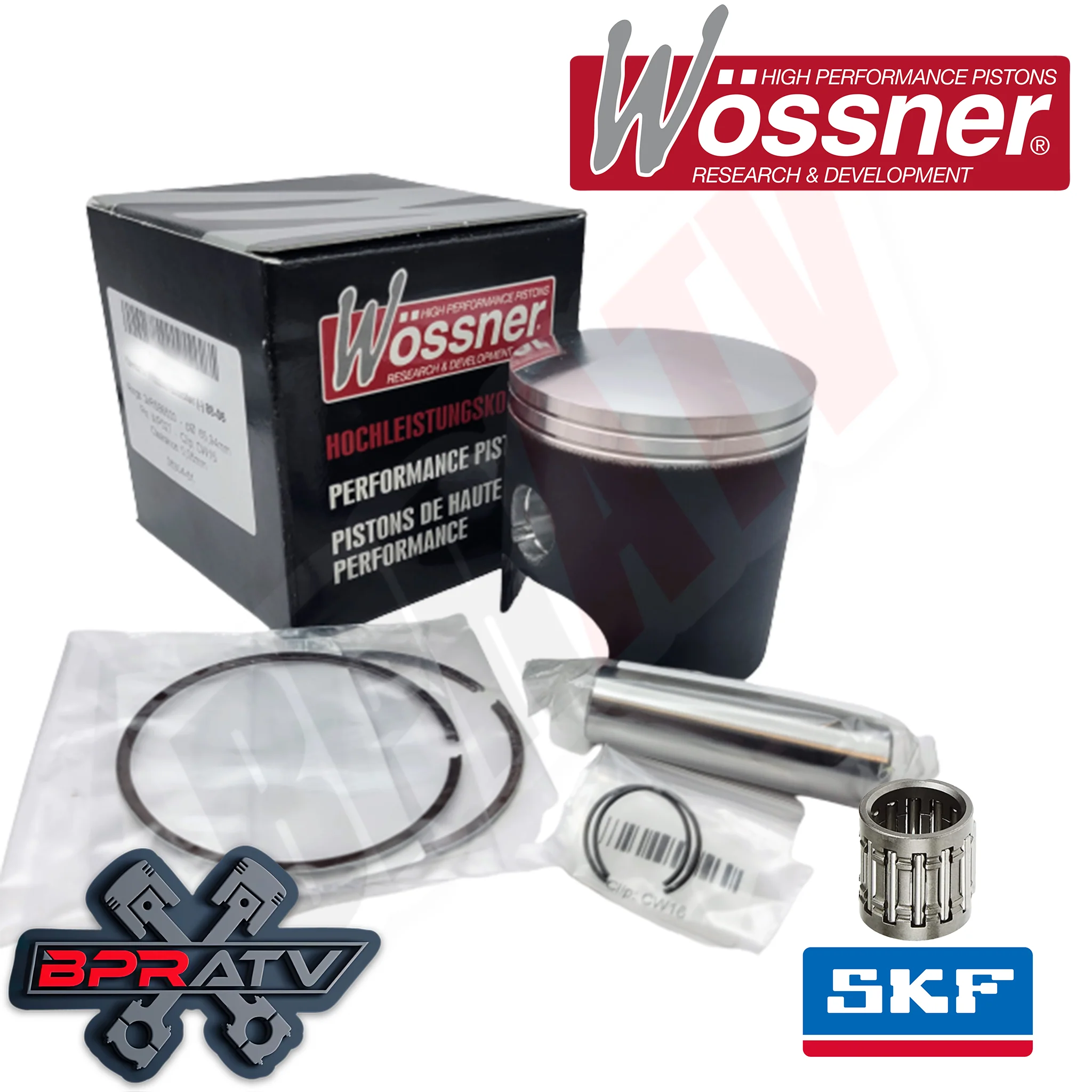 Banshee Stock Cylinder Bore Pistons 64 mil Wossner Piston Gaskets Top End Kit - Image 3