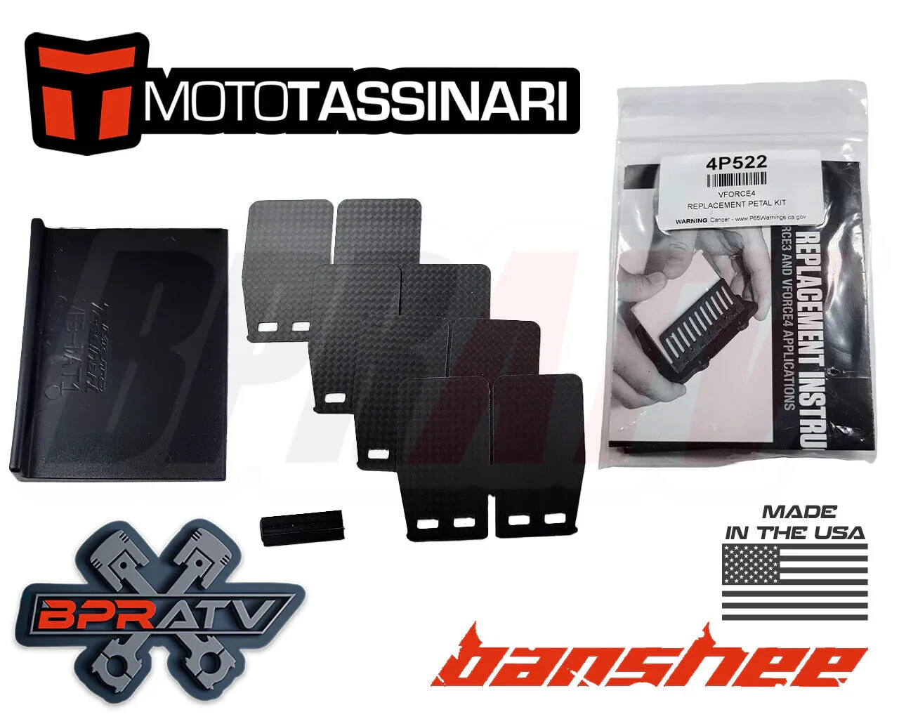 Banshee YFZ 350 GENUINE Moto Tassinari VFORCE4 Replacement REED PETALS Set 4P522 - Image 2