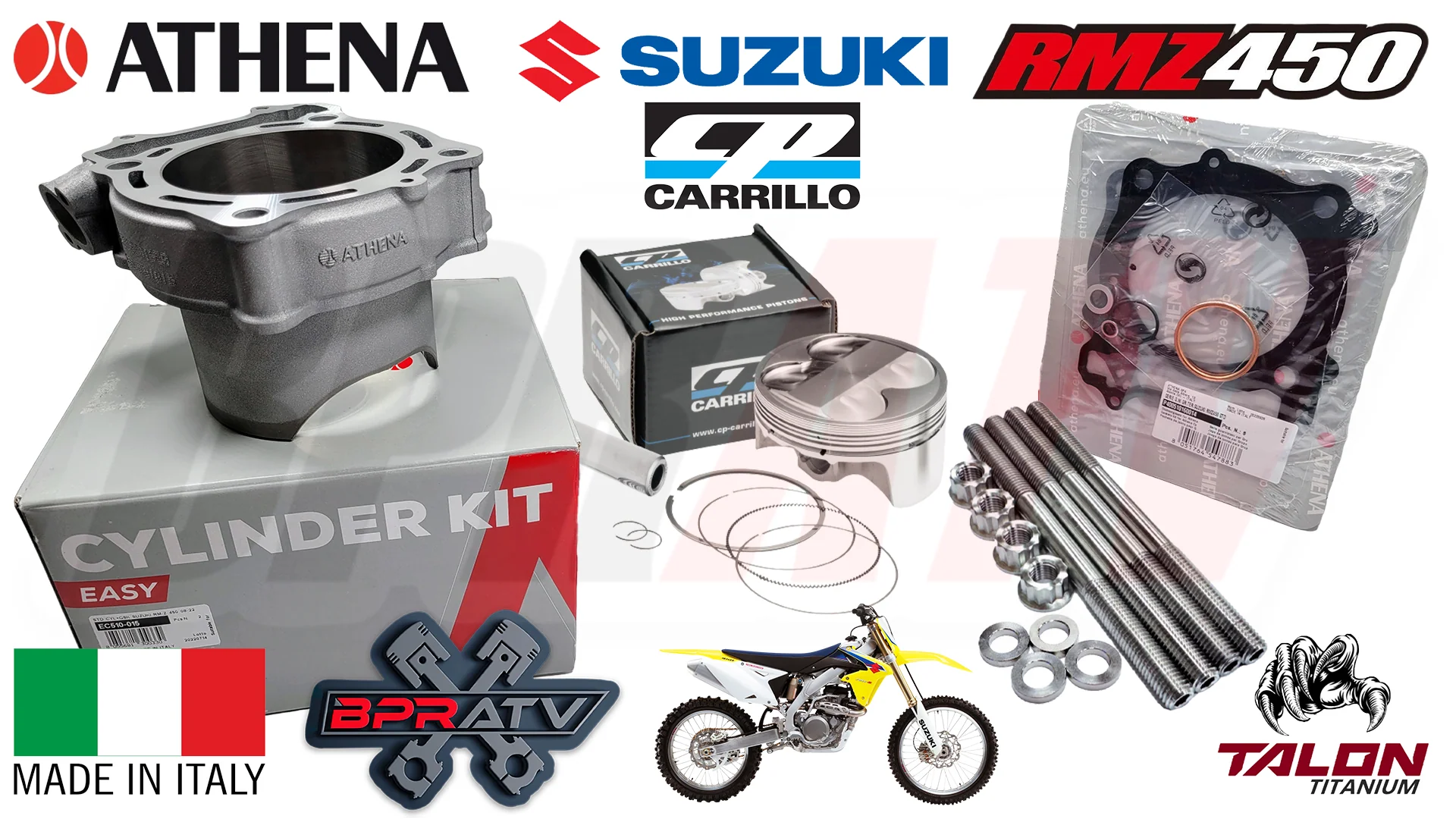Best 08+ RMZ450 RMZ 450 Athena Big Bore Kit 100mm Cylinder P400510100016 Top End - Image 16