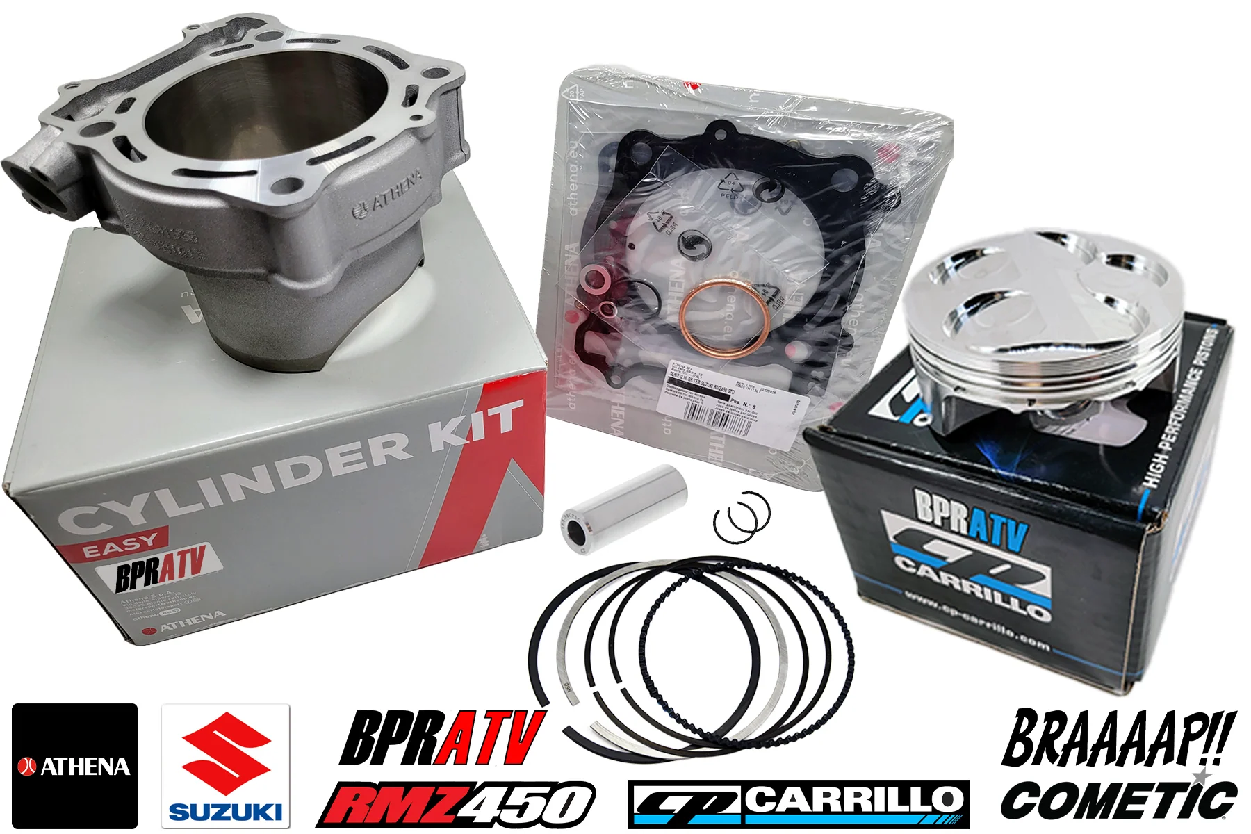 Best 08+ RMZ450 RMZ 450 Athena Big Bore Kit 100mm Cylinder P400510100016 Top End - Image 18