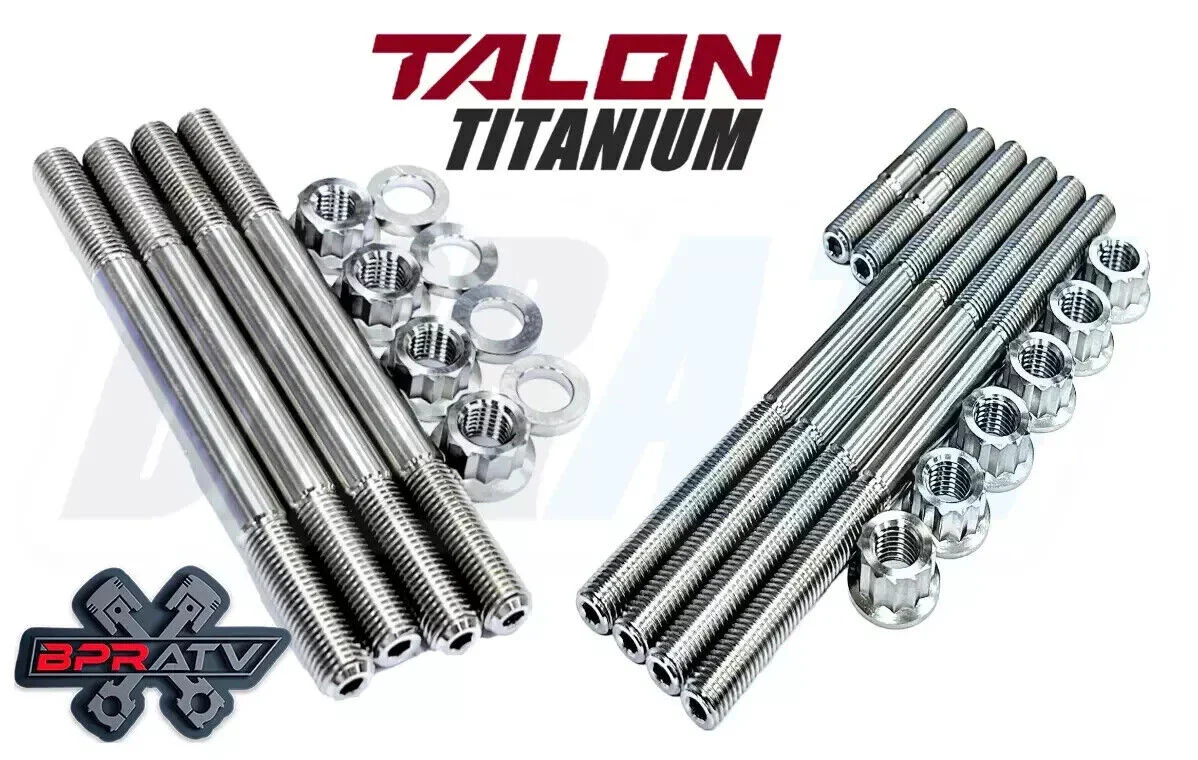 Best Raptor 700 R Cylinder Head Studs Complete TITANIUM Crankcase Head Stud Kit - Image 21