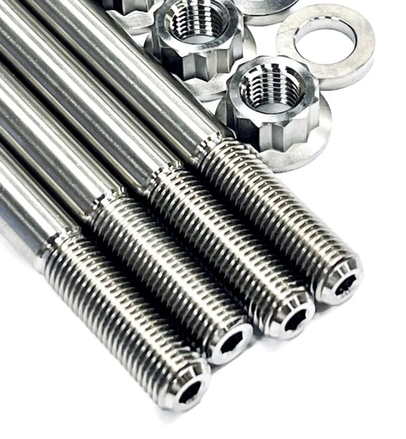 Best Rhino Viking 700 Cylinder Studs Titanium Crankcase Cases Stud 12 Pt Nut Kit - Image 3