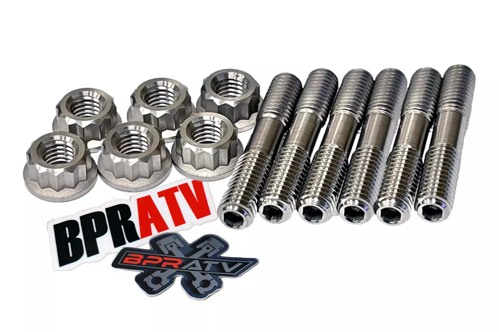 Best RZR Pro XP Turbo S S4 Ti Exhaust Studs Titanium Stud Bolt 12 Point Nuts Kit - Image 21
