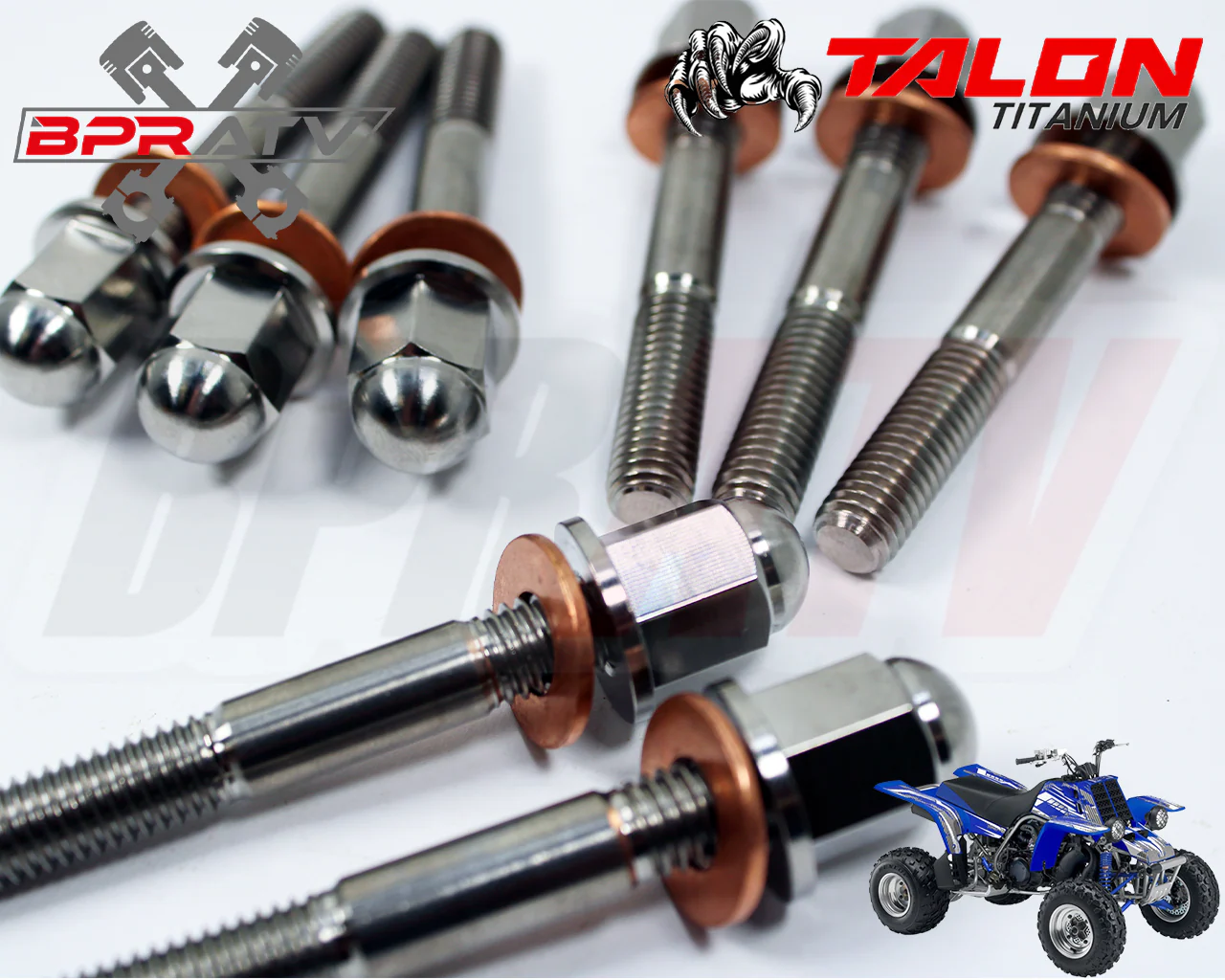 Best Yamaha Banshee YFZ 350 TITANIUM Cylinder Head Bolts Upgrade ACORN Nuts Set - Image 8