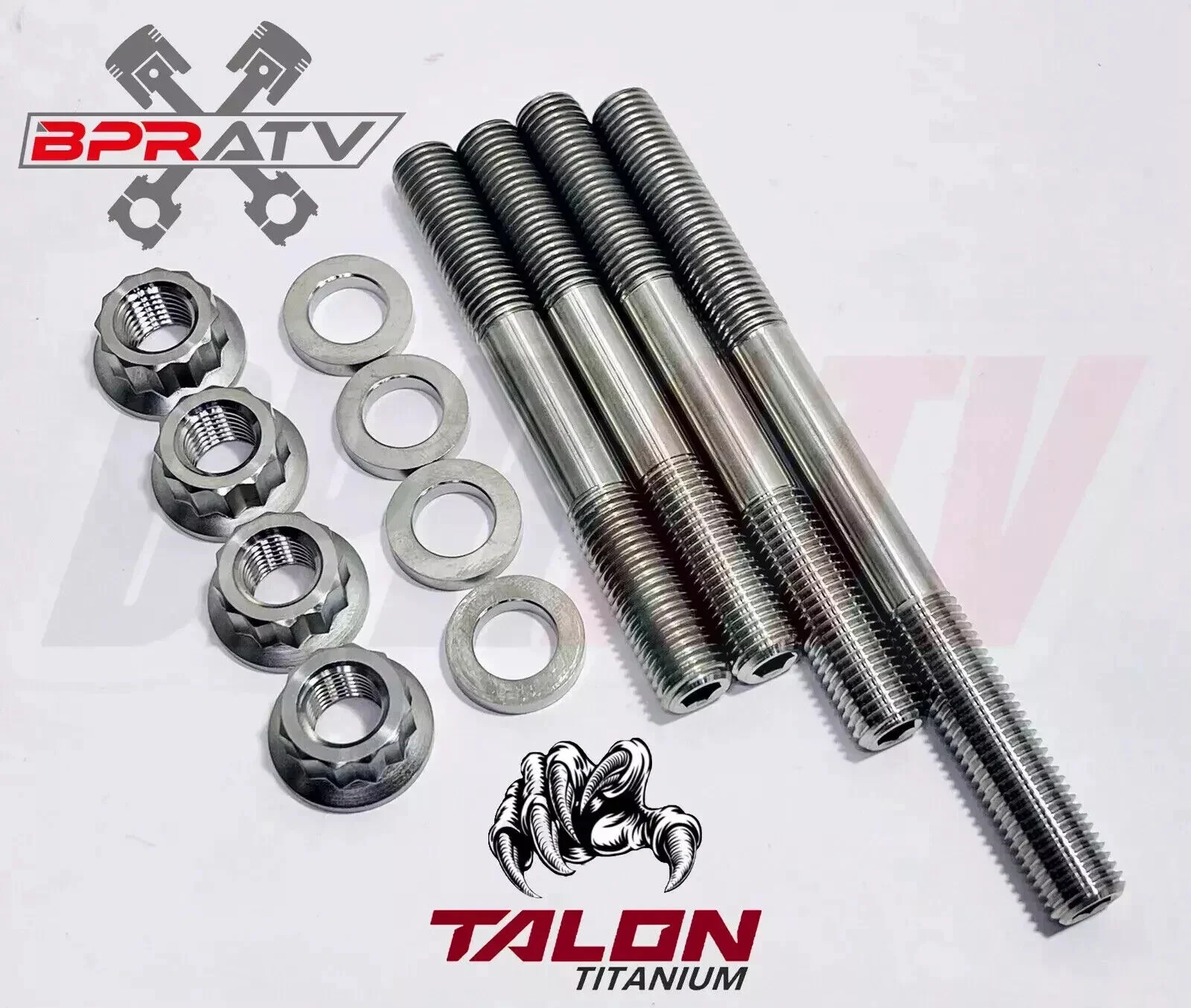 Best Yamaha Rhino 700 Cylinder Head Stud Kit TITANIUM Cylinder 2 Crankcase Bolts - Image 13