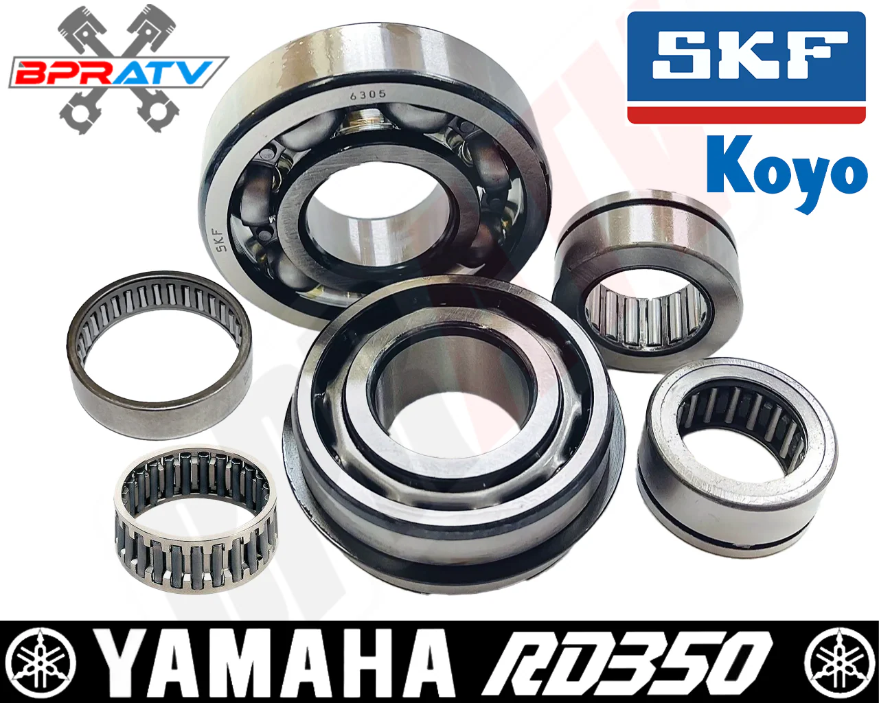 Best Yamaha RZ350 RZ 350 Transmission Bearing Kit SKF Koyo Shift Cam Bearing Kit - Image 20