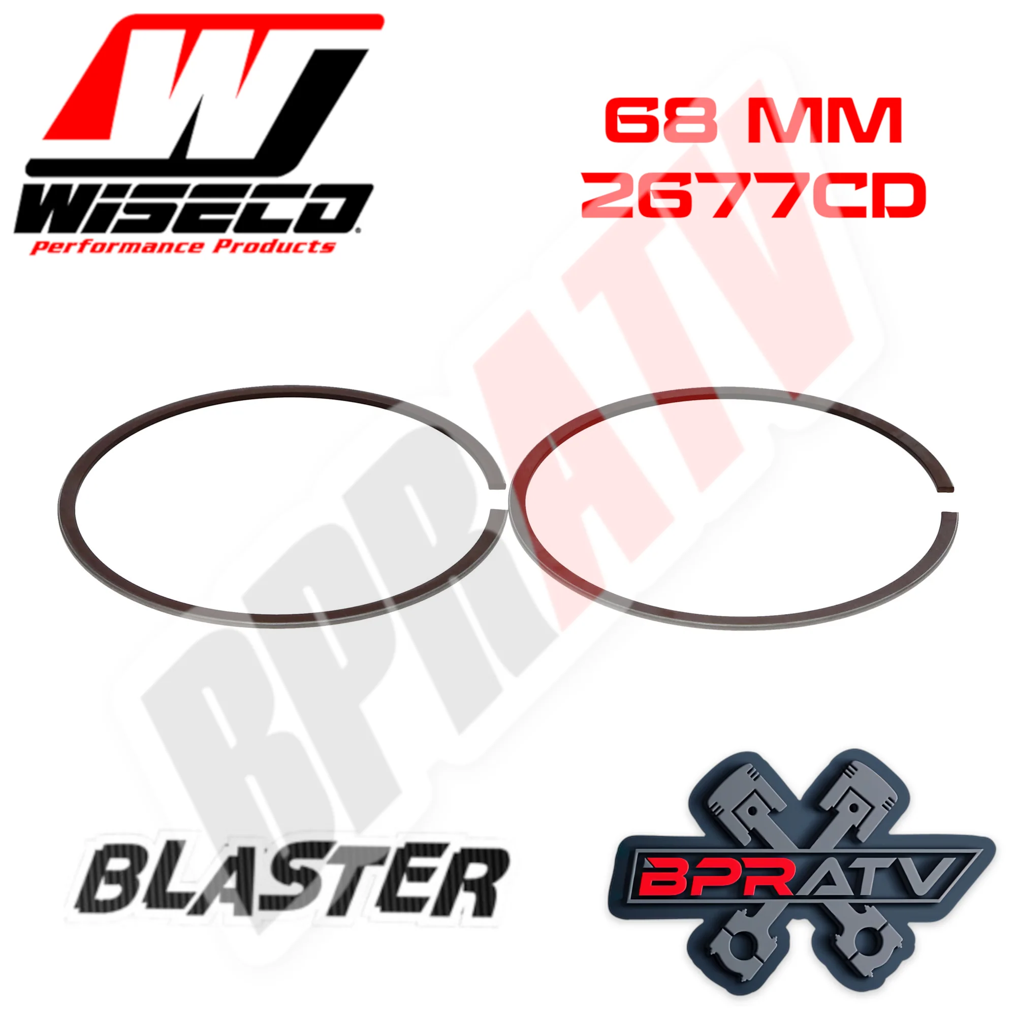 Blaster 200 68mm Big Bore Wiseco Piston Kit +2 Over Bore 68 mil Forged Pro Lite - Image 7