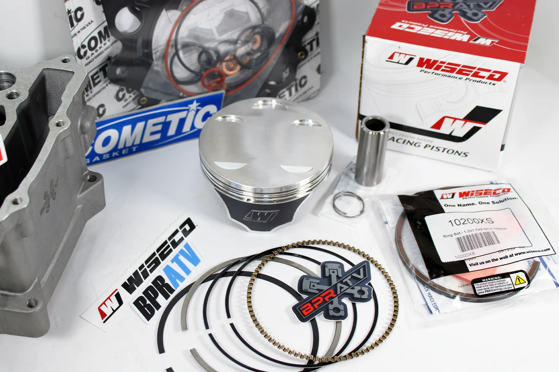 BPRATV 102mm +2 Big Bore Cylinder Top End Rebuild Wiseco Piston Yamaha Rhino 660 - Image 10