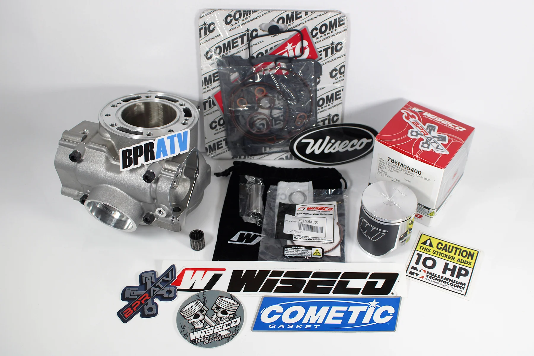 Wiseco Piston KTM 125 SX Husqvarna TC125 GasGas MC125 BPRATV Top End Rebuild Kit - Image 17