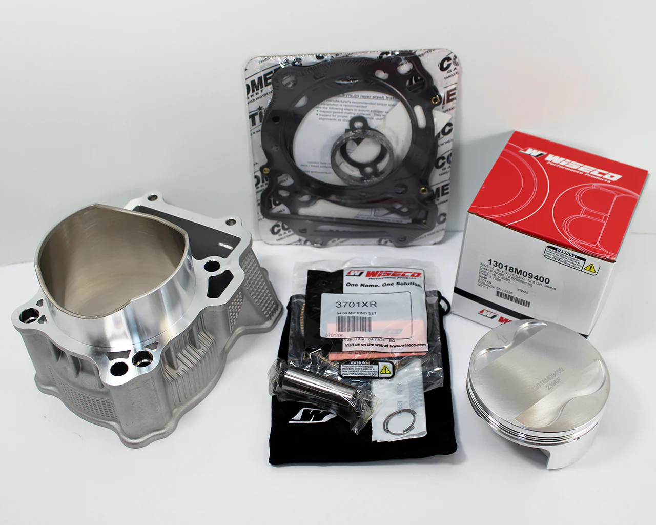 BPRATV Arctic Cat 400DVX 94m Big Bore Cylinder Piston Wiseco Top End Rebuild Kit - Image 4
