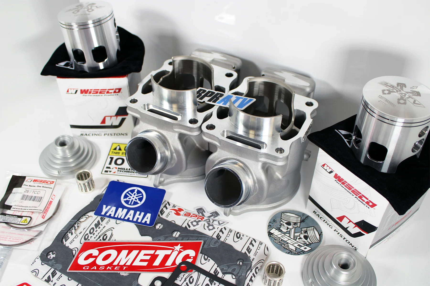 BPRATV Banshee ARES 68mm Big Bore Big Ported Nikasil Cylinders WISECO Piston Set - Image 12