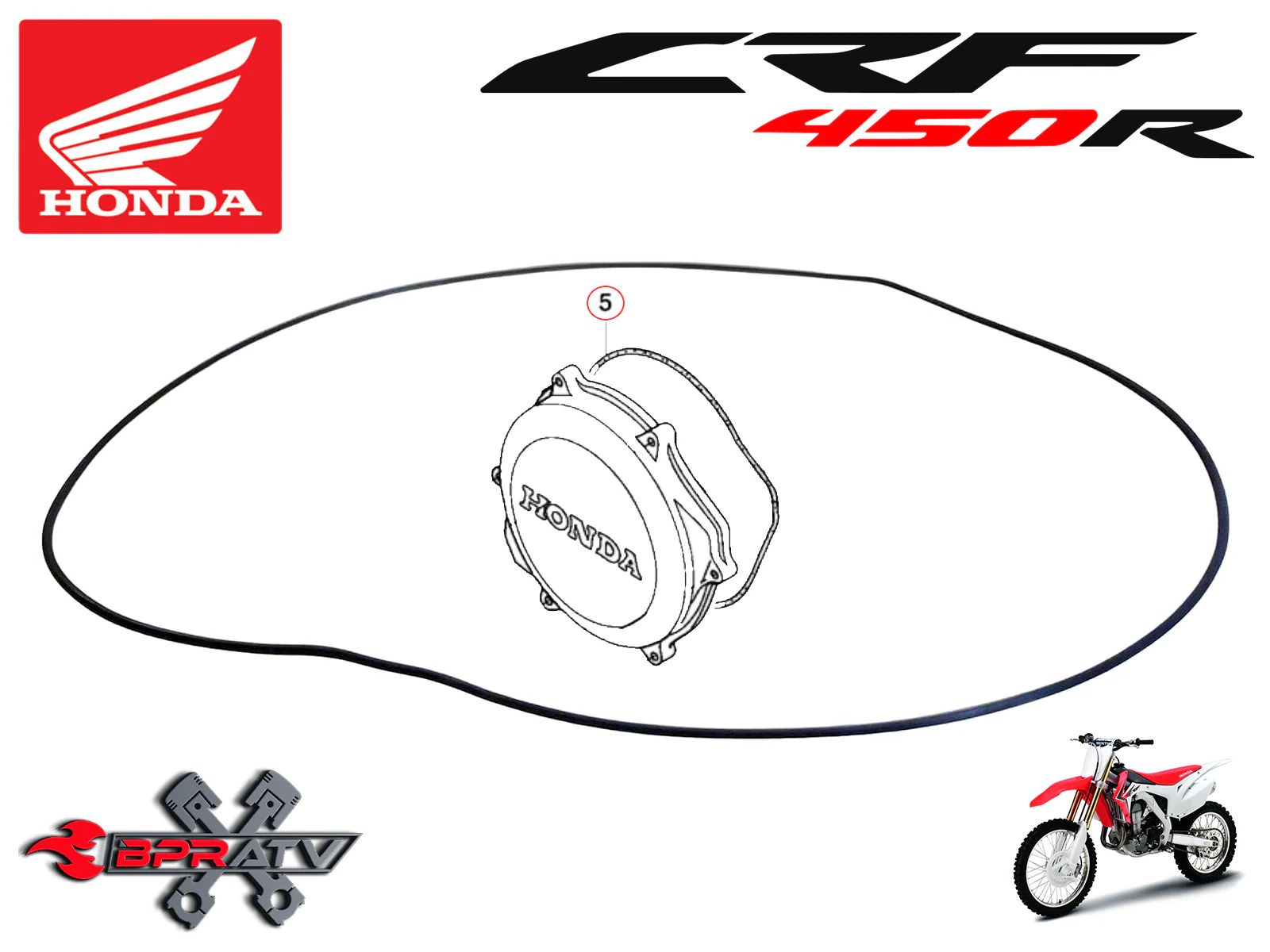 BPRATV Honda CRF450R CRF 450R Heavy Duty Steel Plates Fibers Springs Clutch Kit - Image 5
