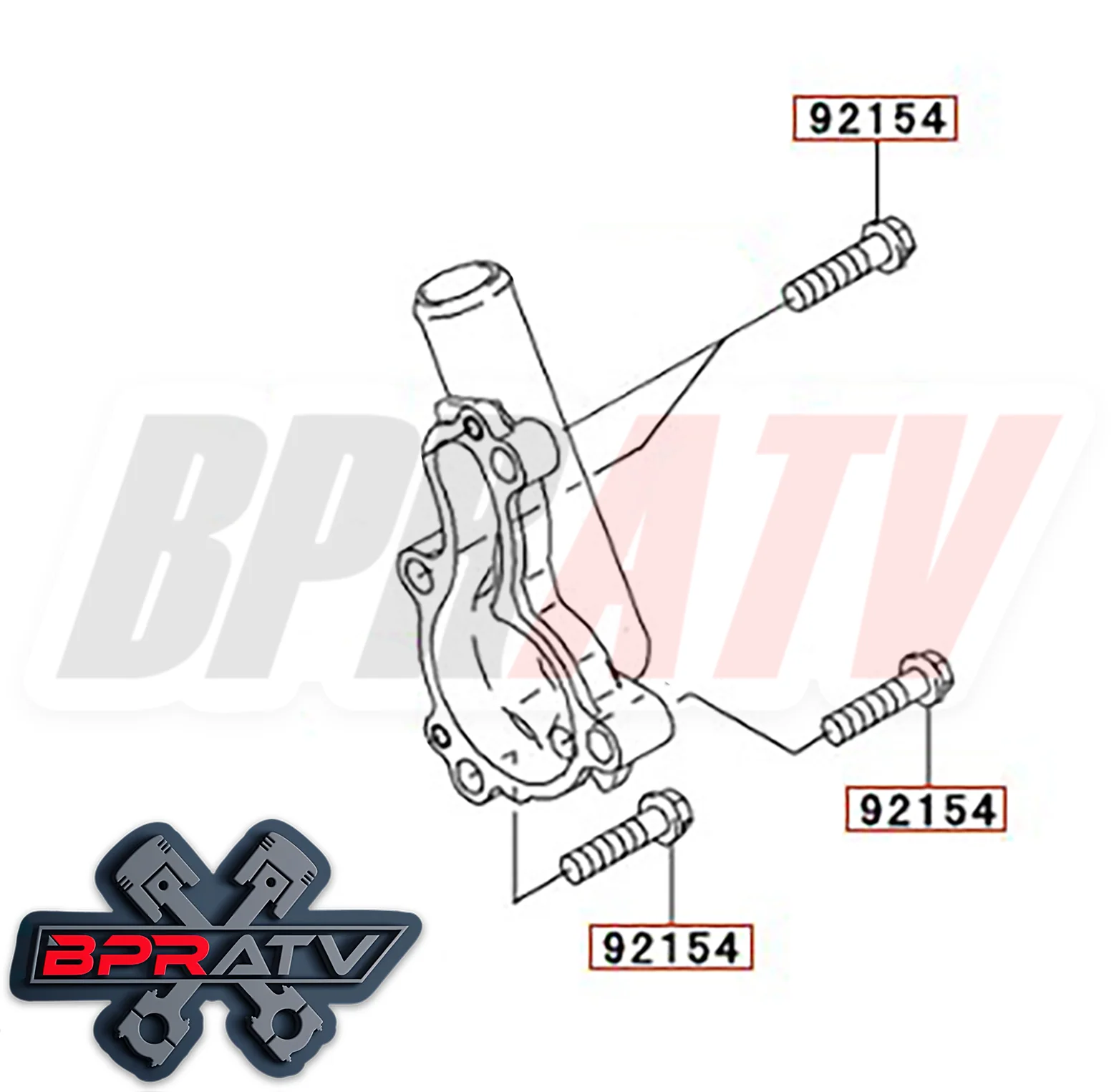 BPRATV Kawasaki KX450F KX 450 Talon Titanium Waterpump Cover Bolts Kit All Years - Image 3