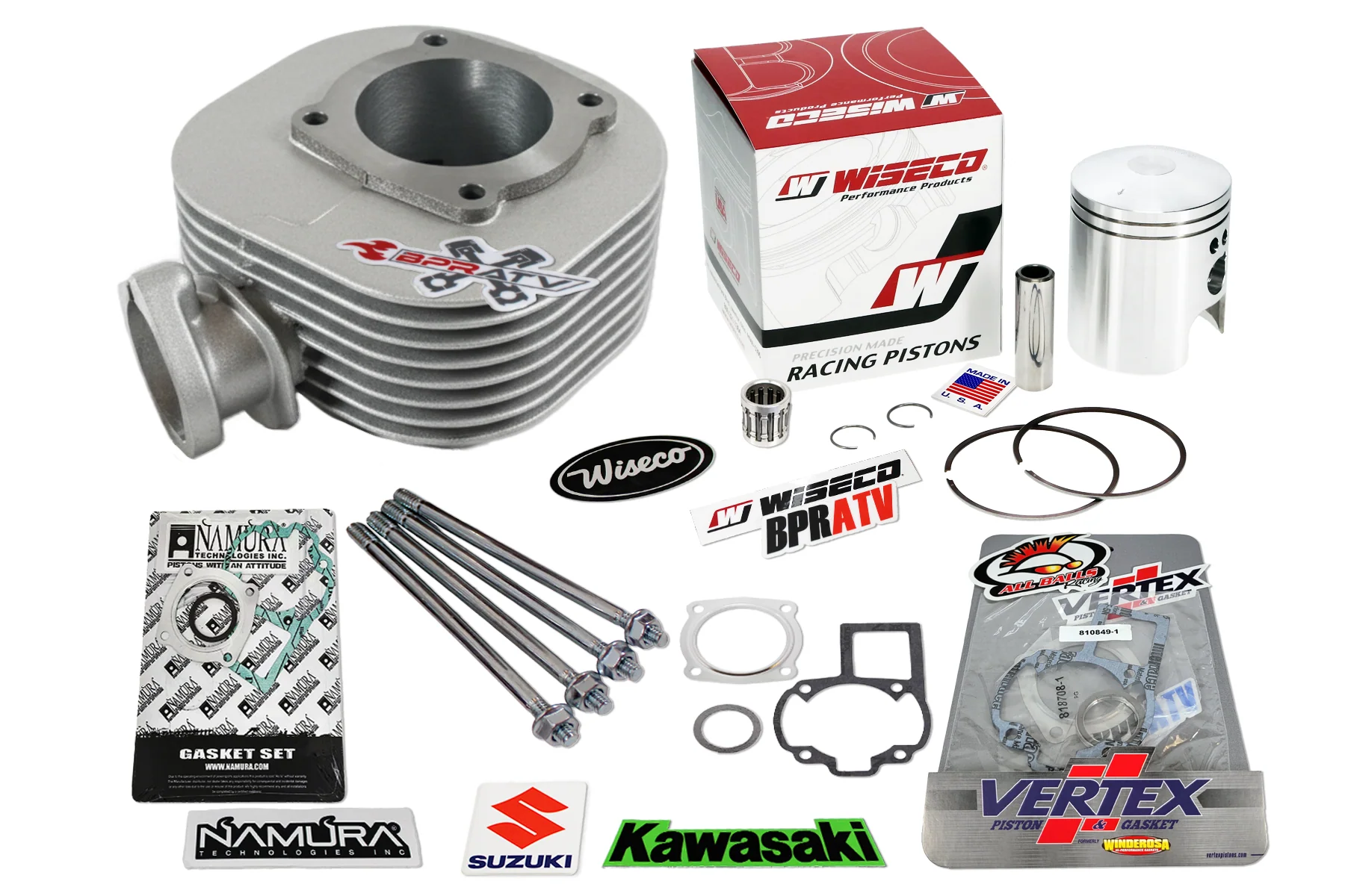 BPRATV Suzuki LT80 Kawasaki KFX80 52mm Big Bore Wiseco Forged Piston Top End Kit - Image 4