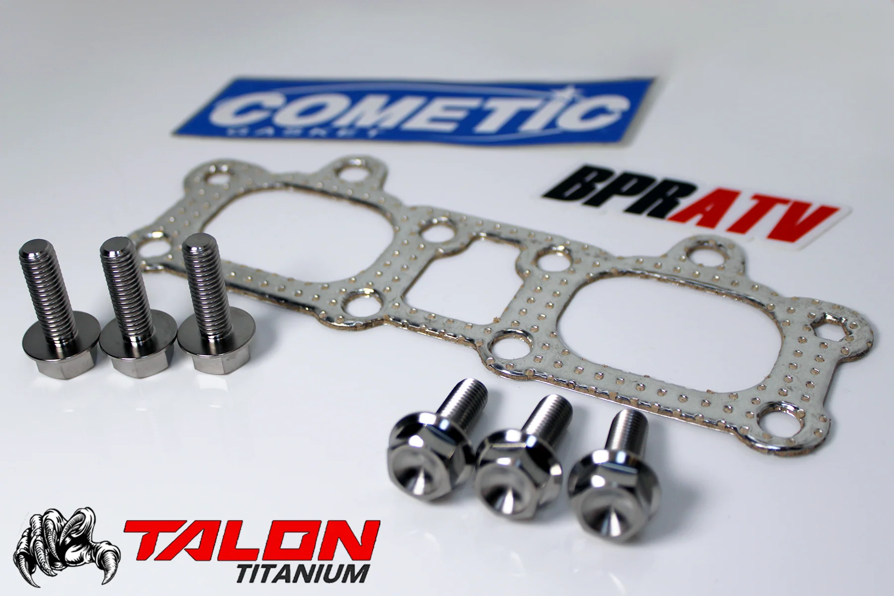 BPRATV Titanium Exhaust Manifold Bolts & Cometic Gaskets Polaris RZR RS1 XP 1000 - Image 6