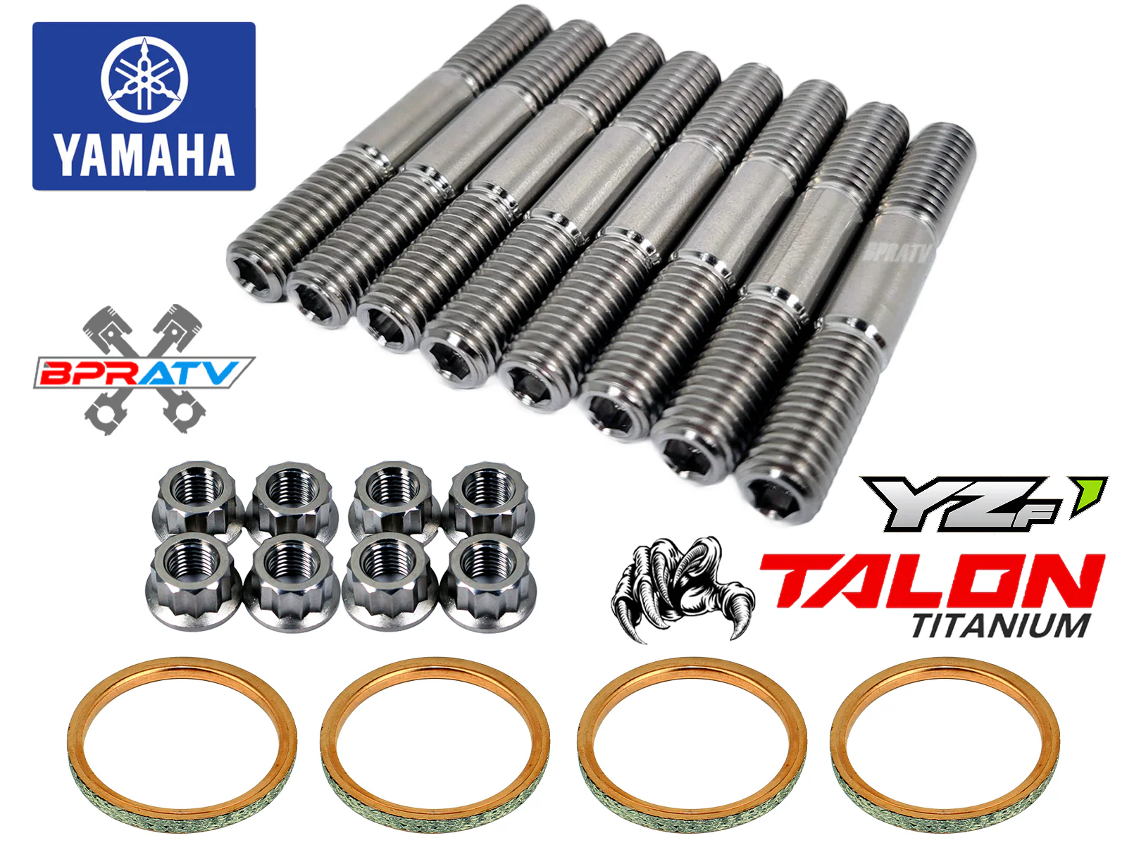 BPRATV TITANIUM Exhaust Studs Manifold Gasket Repair Kit Yamaha YZFR6 YZF R6 06+ - Image 6