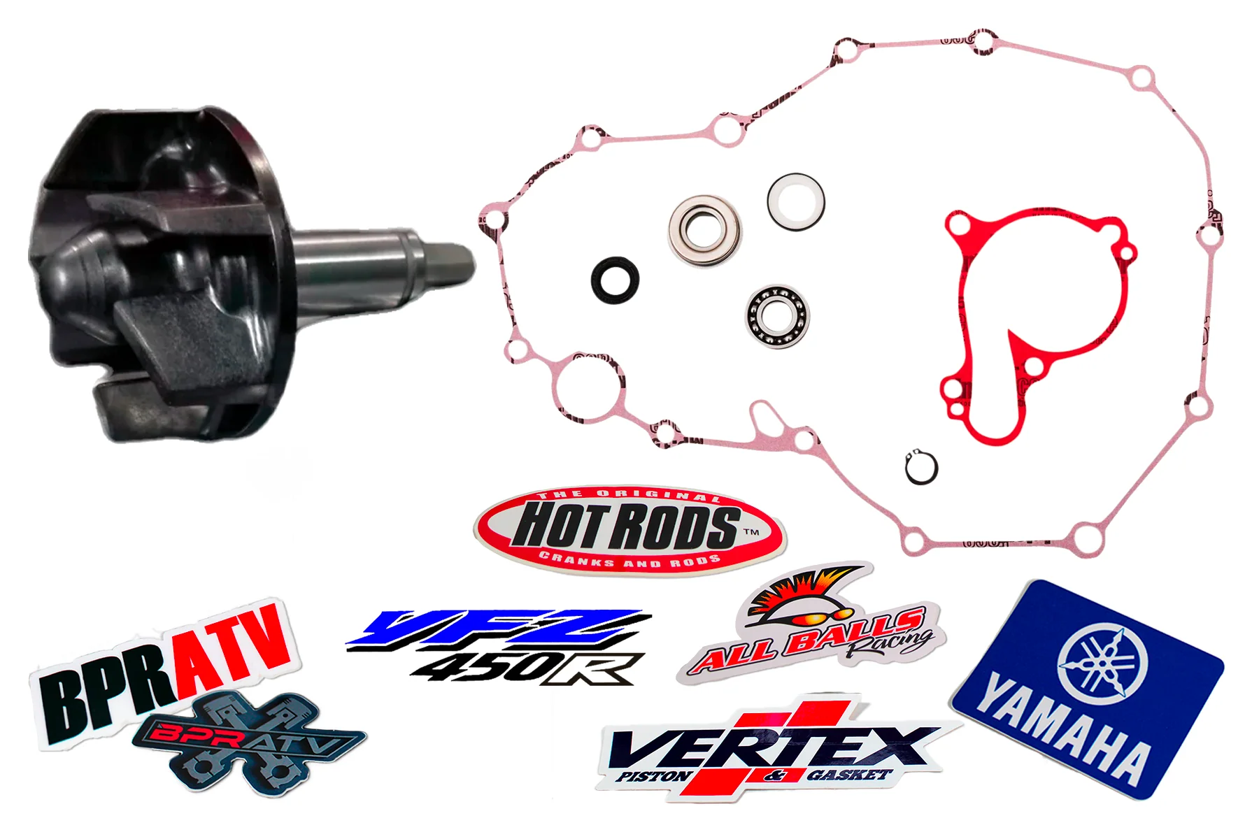 BPRATV Water Pump Rebuild Kit CNC Billet Impeller YFZ450R YFZ 450R/X Seal Gasket - Image 4