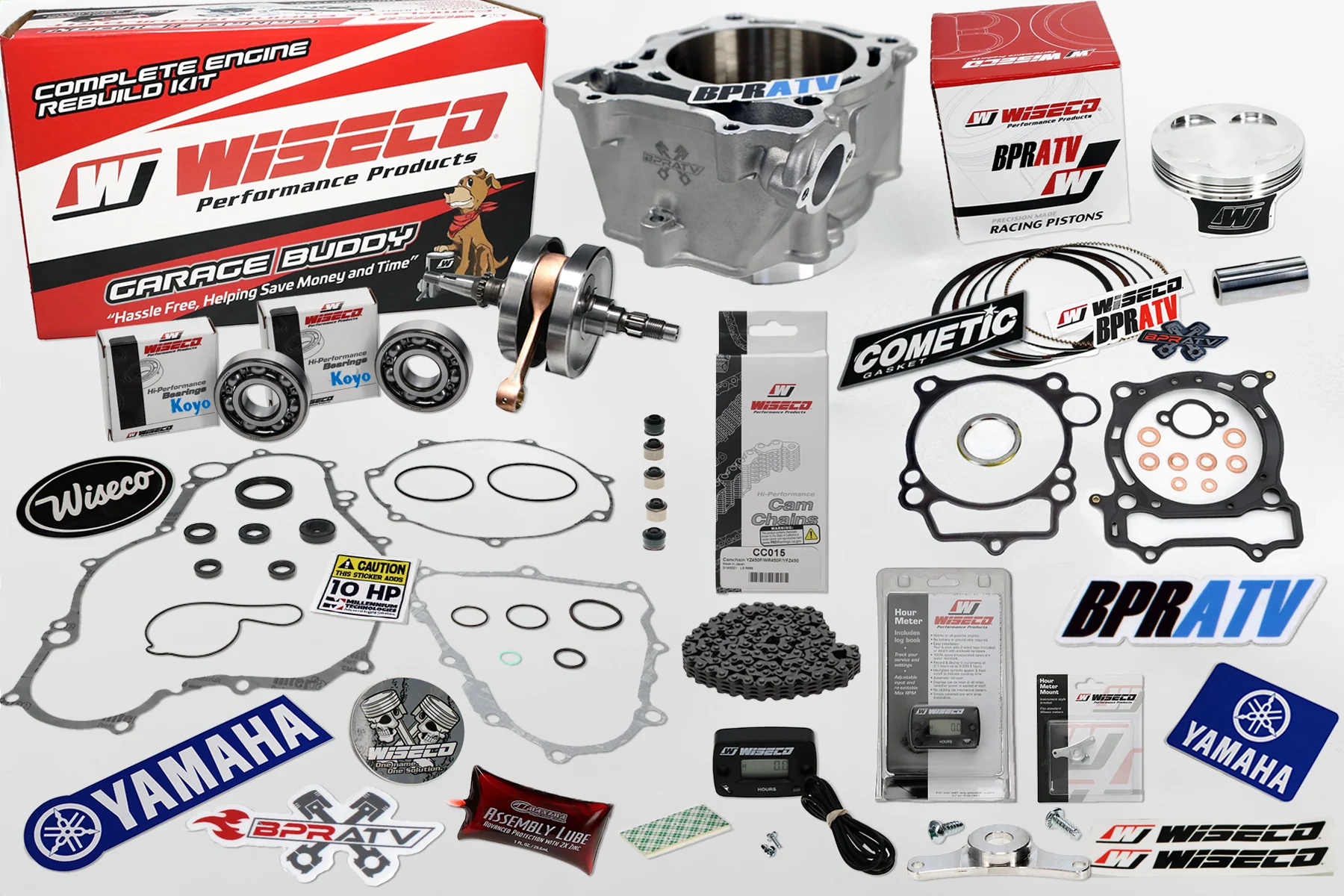 Yamaha YFZ450 95mm Stock Cylinder Wiseco Piston & Crank Motor Engine Rebuild Kit