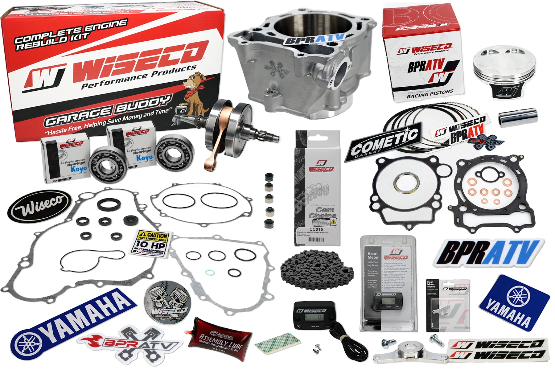 Yamaha YFZ450 95mm Stock Cylinder Wiseco Piston & Crank Motor Engine Rebuild Kit - Image 21