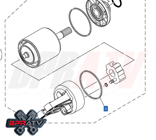 BPRATV Yamaha 660 700 Starting Motor Gasket O Ring Replacement 35C-81844-00-00 - Image 2