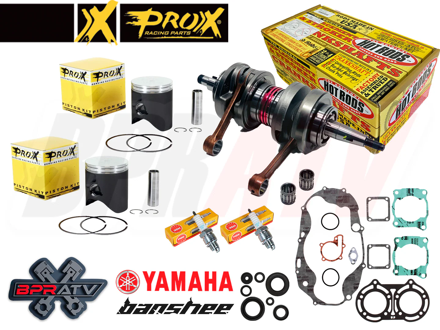 Yamaha Banshee 409cc Stroker Kit 66mm Big Bore Hot Rods Crank ProX Pistons 87-06 - Image 10