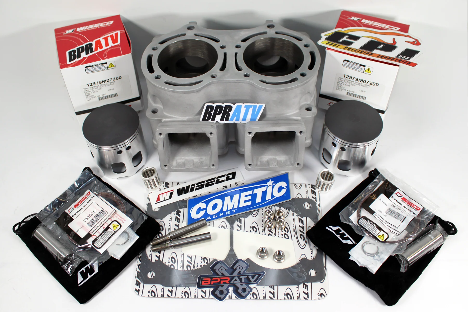 BPRATV Yamaha Banshee 521 Super Cub Cylinder 72mm 10mm Wiseco Top End RACING Kit - Image 2