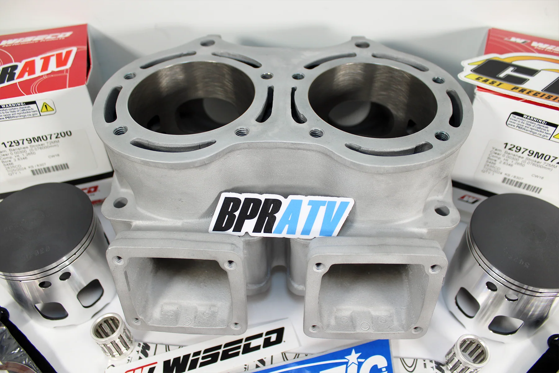 BPRATV Yamaha Banshee 521 Super Cub Cylinder 72mm 10mm Wiseco Top End RACING Kit - Image 8