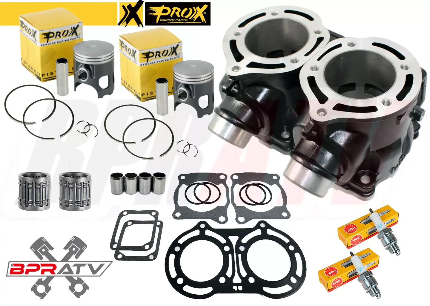 BPRATV Yamaha Banshee 66mm 370 Cylinder Pro X Pistons Gasket Top End Rebuild Kit - Image 2