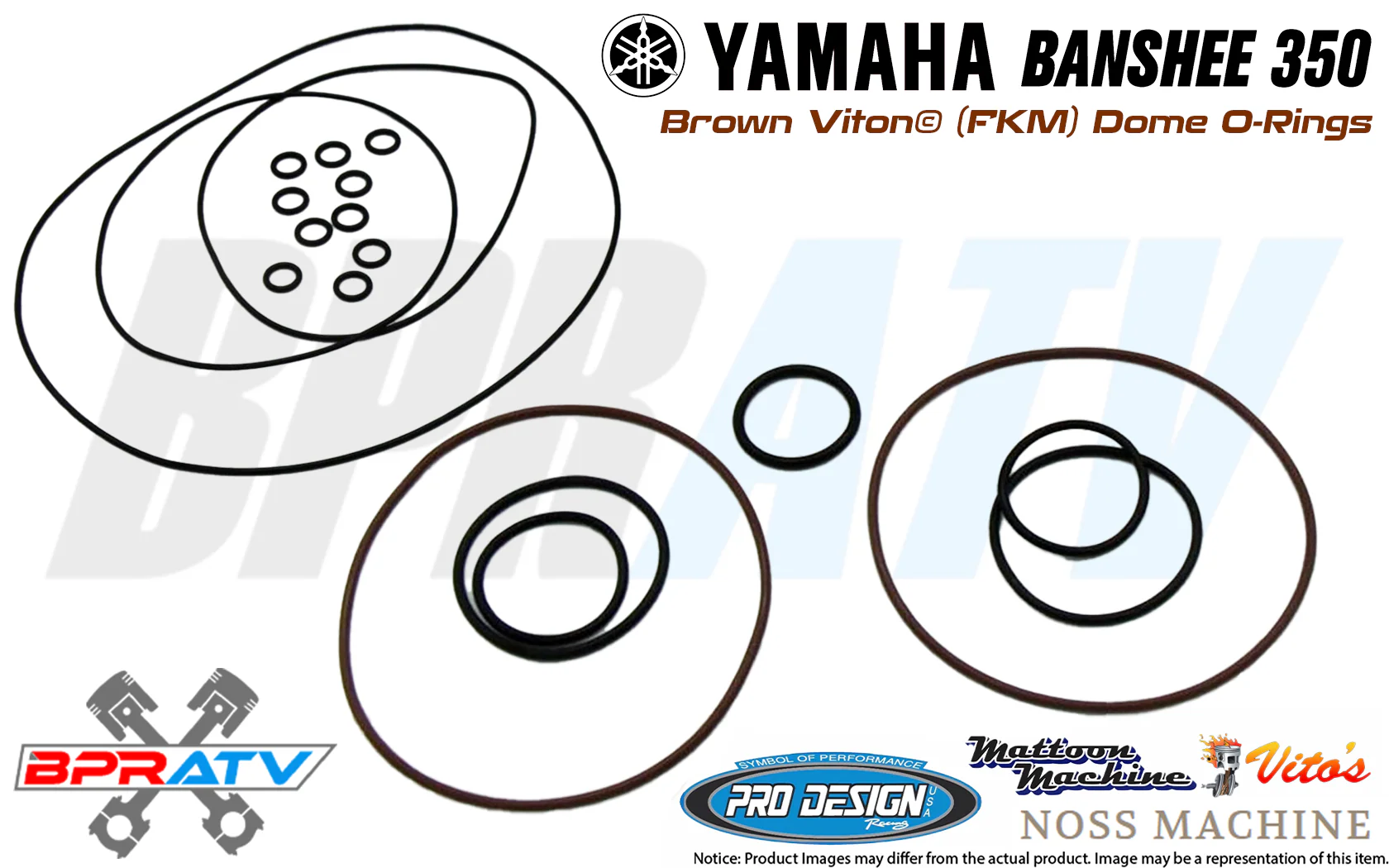 BPRATV Yamaha Banshee Pro Design Style Cool Head Domes Hi Temp Orings O-ring Kit - Image 7