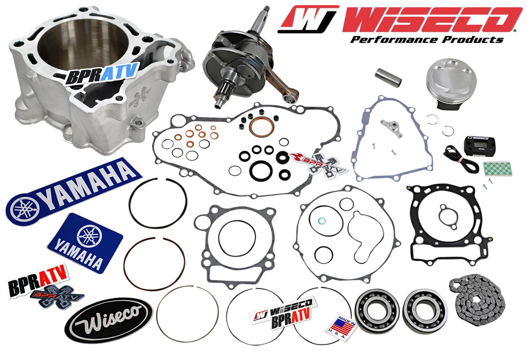 Yamaha YFZ450 YFZ 450 Complete Engine Rebuild Kit Wiseco Crank Piston & Cylinder - Image 6