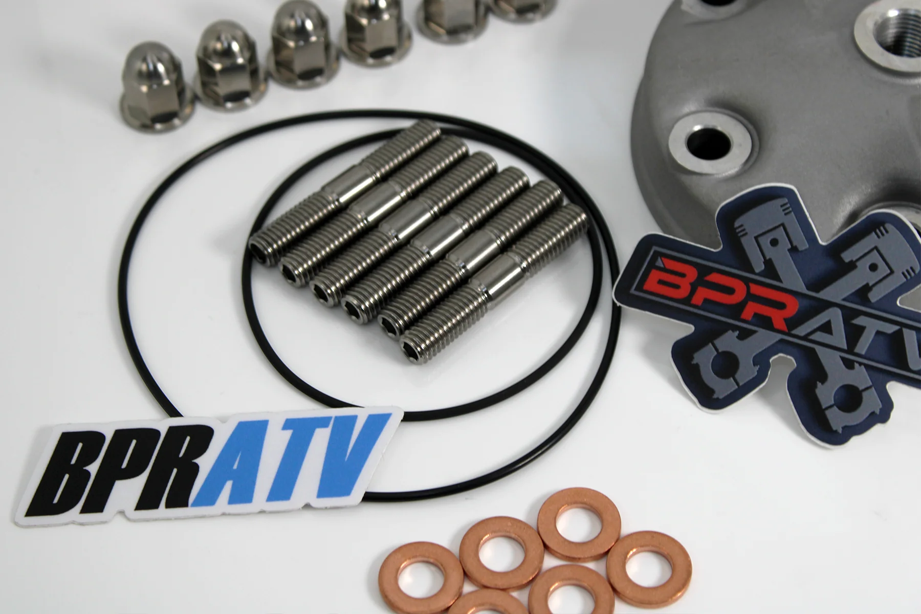 BPRATV YZ250 Stock Cylinder Head Kit Titanium Head Studs Acorn Nuts Rebuild Kit - Image 12