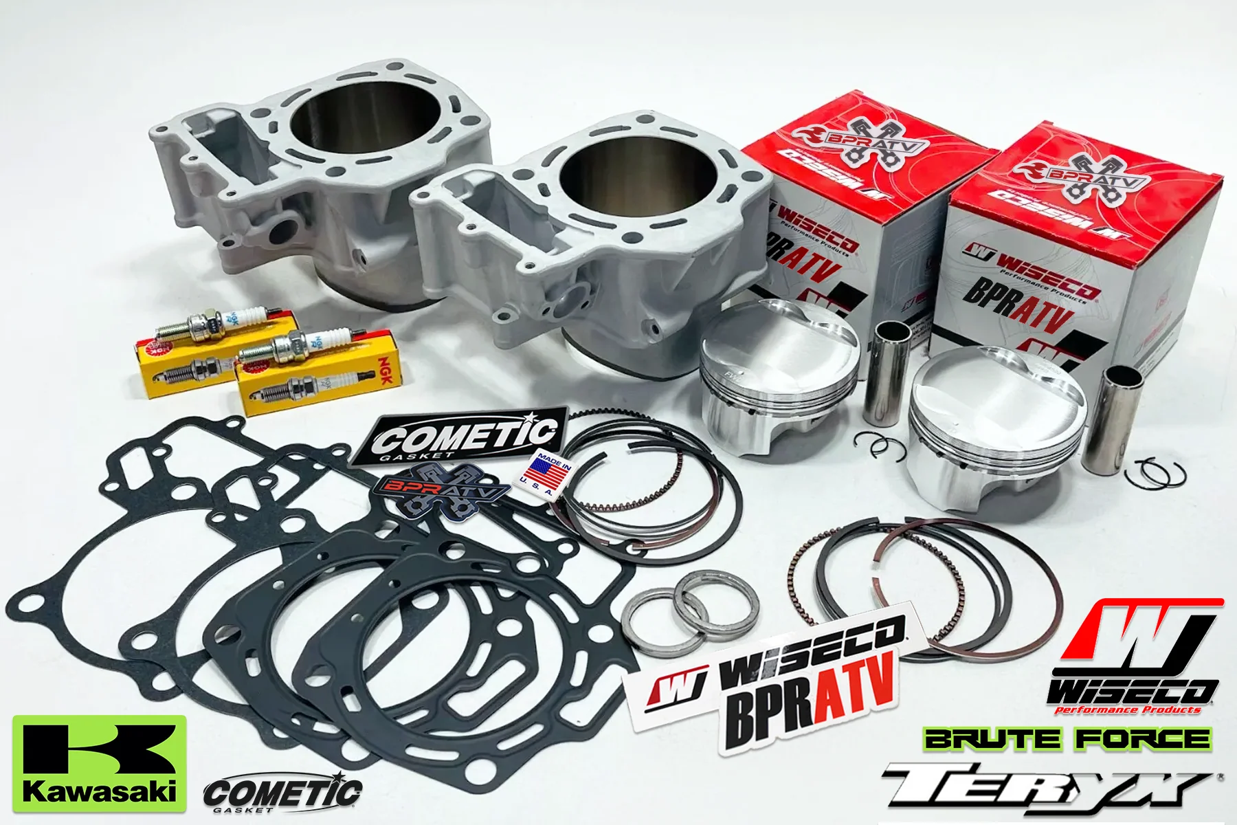 Brute Force Teryx 750 85mm Cylinders & Wiseco Pistons Engine Top End Rebuild Kit - Image 7