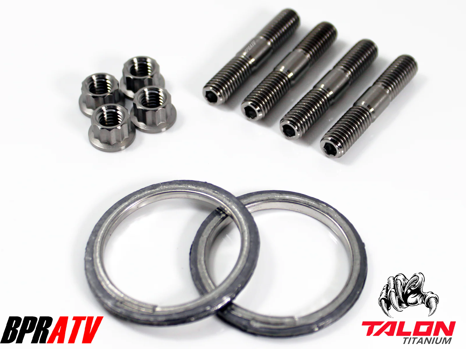 Can-Am Commander MAX 800R Exhaust Repair Kit BPRATV Titanium Studs Nuts & Gasket - Image 5