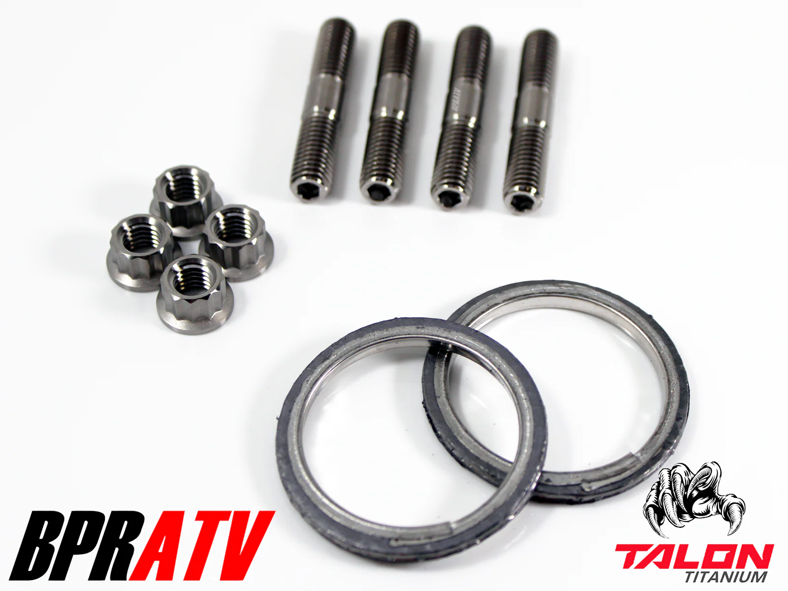 Can-Am Commander MAX 800R Exhaust Repair Kit BPRATV Titanium Studs Nuts & Gasket - Image 6