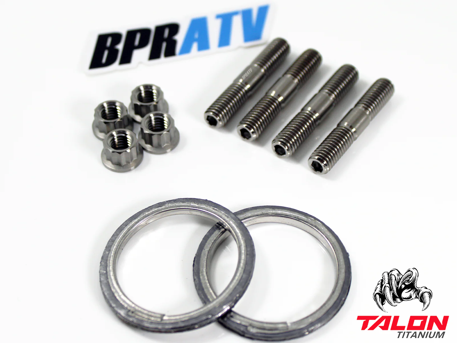 Can-Am Commander MAX 800R Exhaust Repair Kit BPRATV Titanium Studs Nuts & Gasket - Image 7
